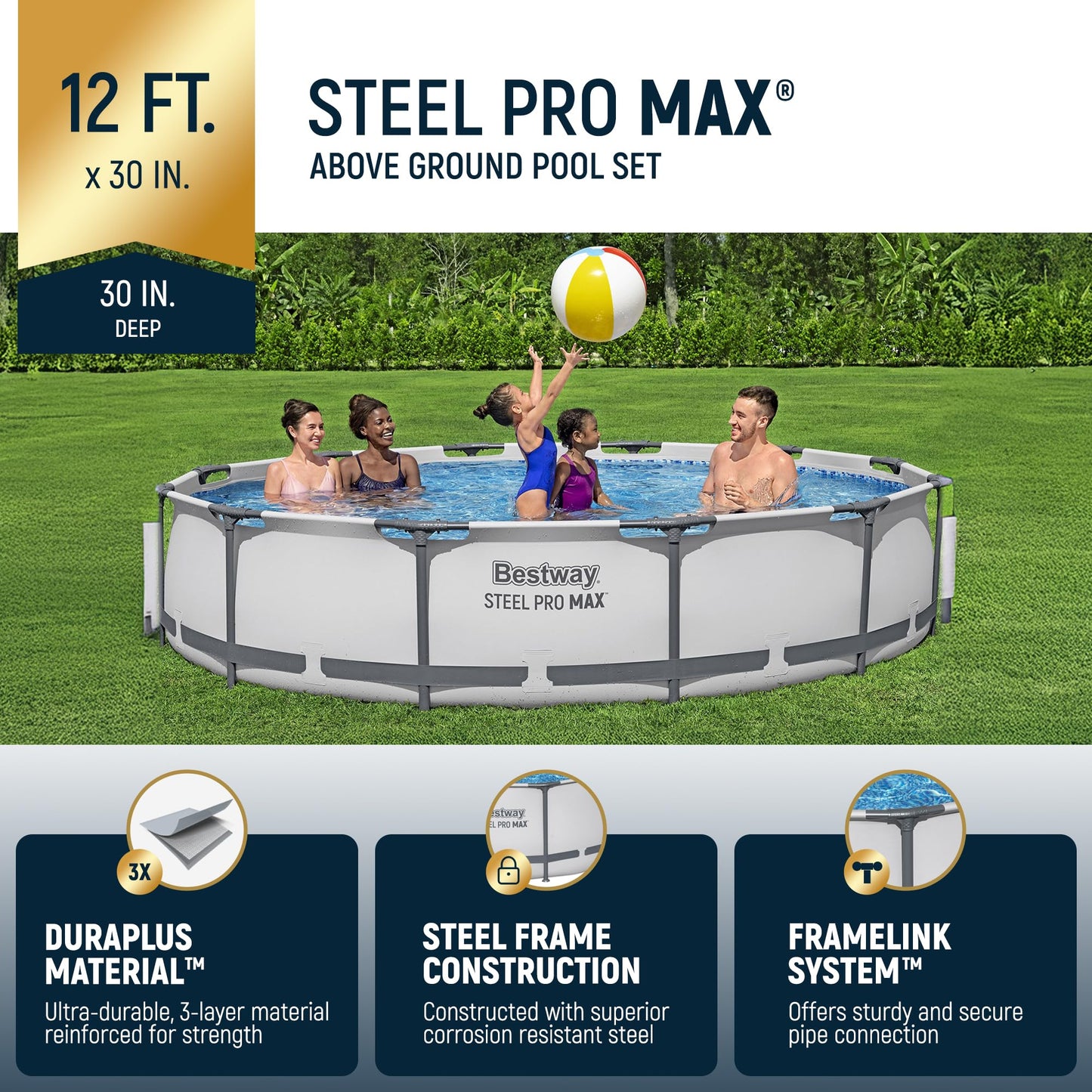 Bestway Steel Pro MAX 10 Foot x 30 Inch