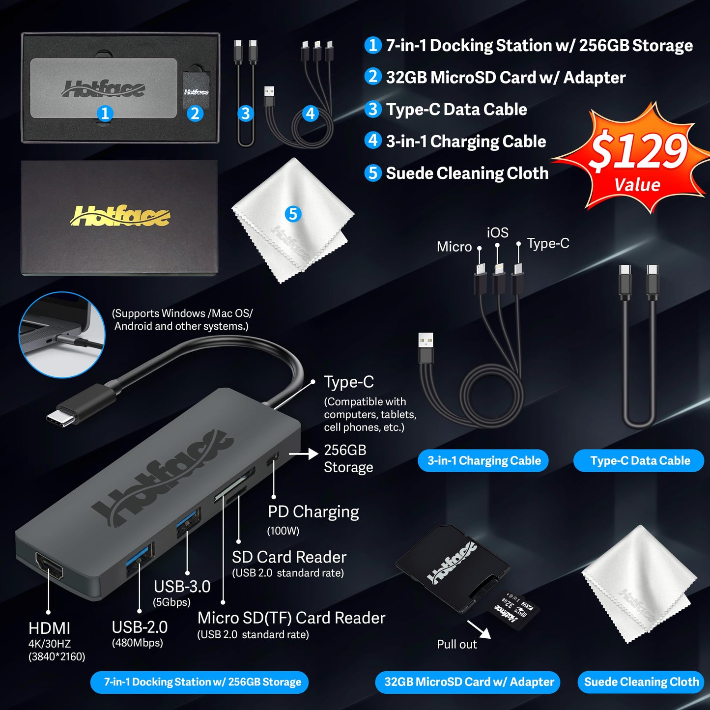 HP Stream 14" HD BrightView Laptop, Intel Processor N150, 16GB RAM, 416GB Storage