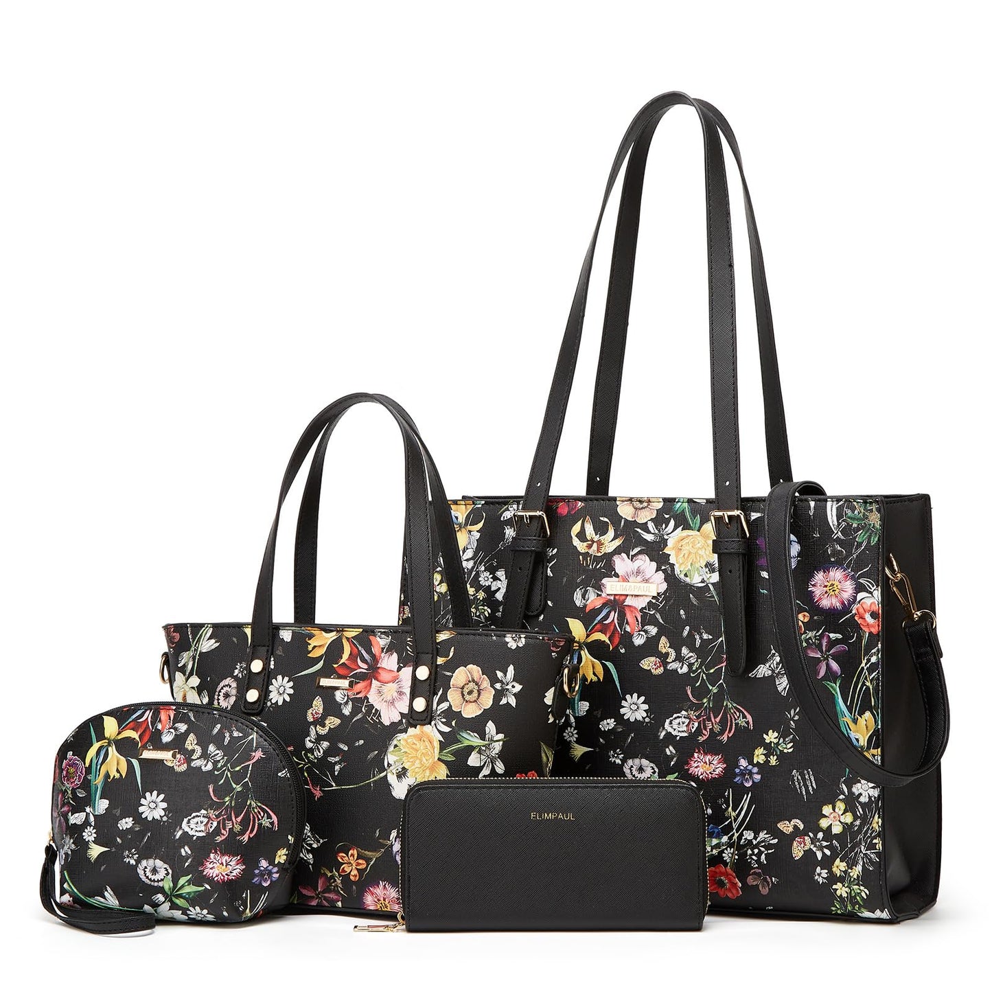 Women Fashion Synthetic Leather Handbags Set 4pcs