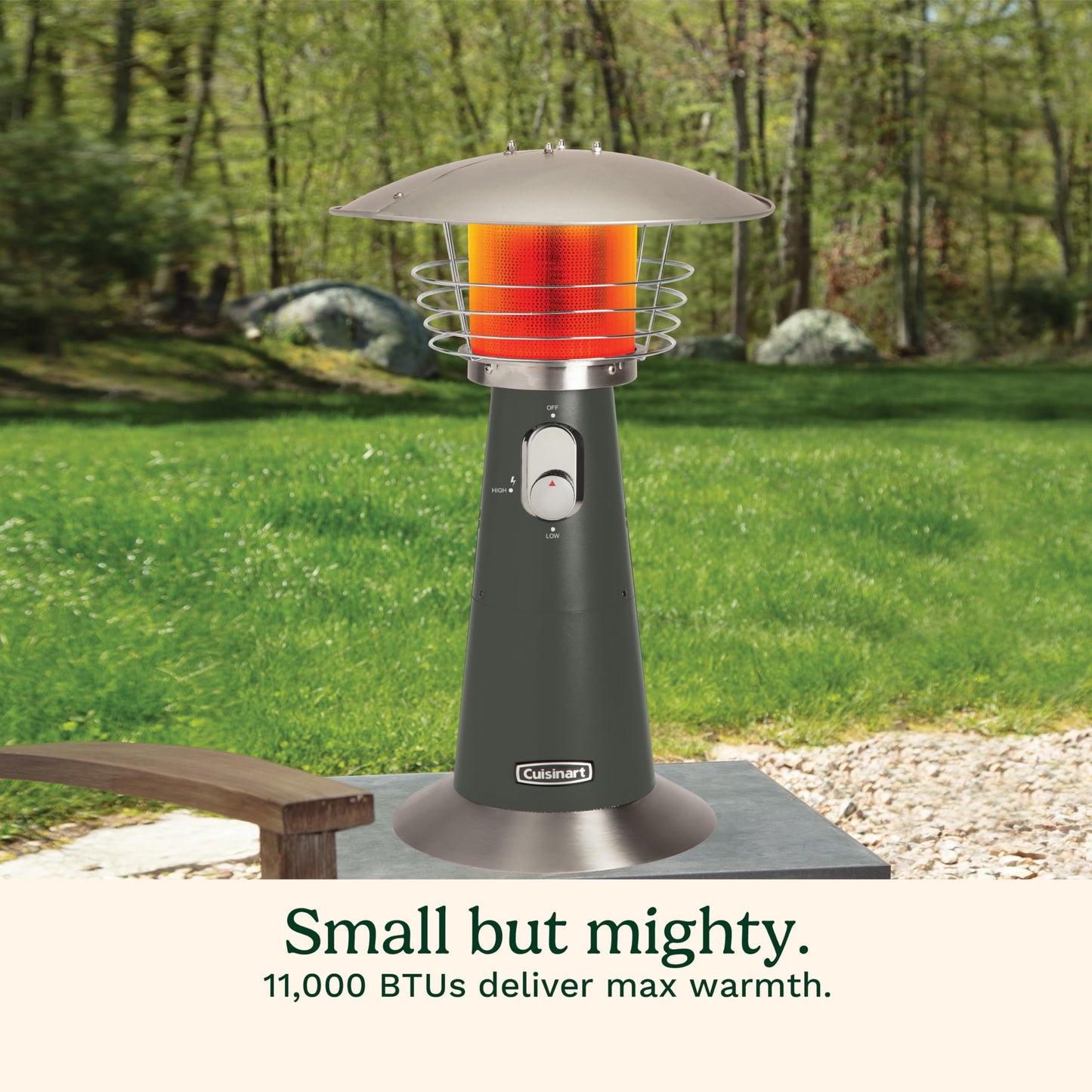 Cuisinart Portable Tabletop Patio Heater, 11,000 BTU Outdoor Propane Heater