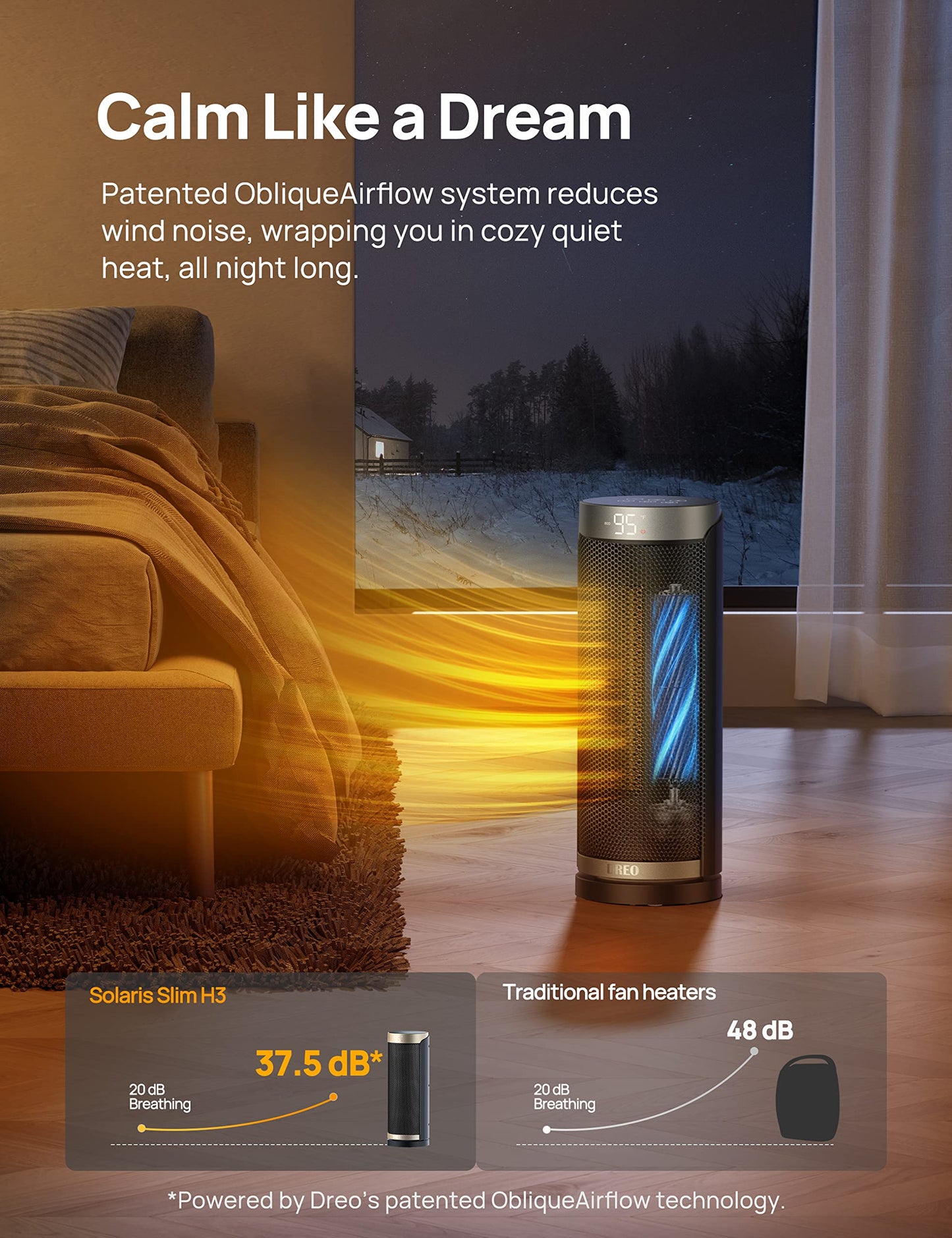 Dreo Space Heater, 1500W Electric Heaters for Indoor Use