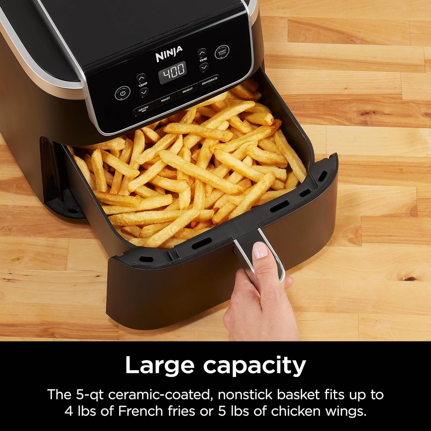 Ninja | Air Fryer | 6.5 QT Pro XL Capacity fits 9lbs