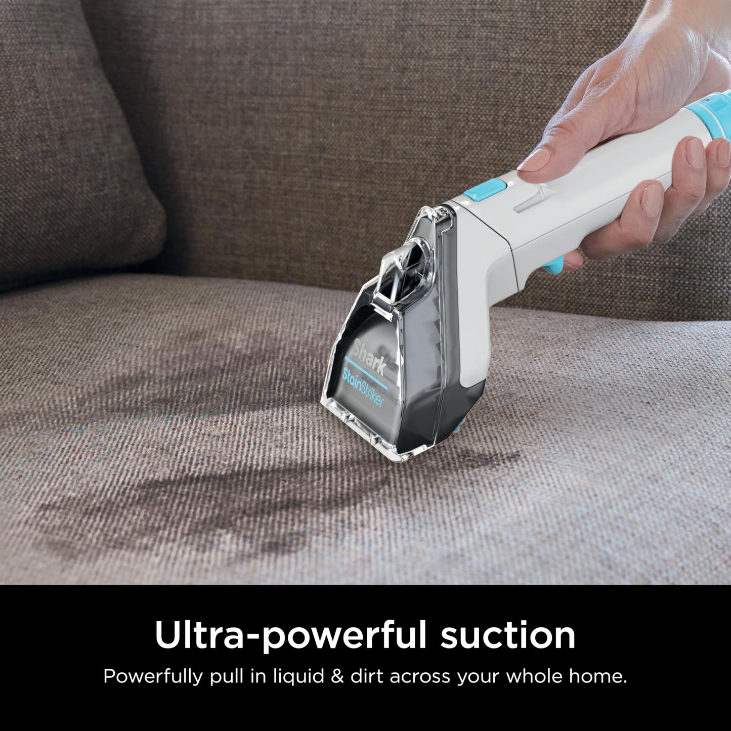 Shark StainStriker Portable Carpet, Upholstery & Area Rug Cleaner with Pet Mess Tool, Stain & Odor Remover, Perfect for Car Interiors, Includes 3 Cleaning Tools & Cleaning Solution, White, PX201