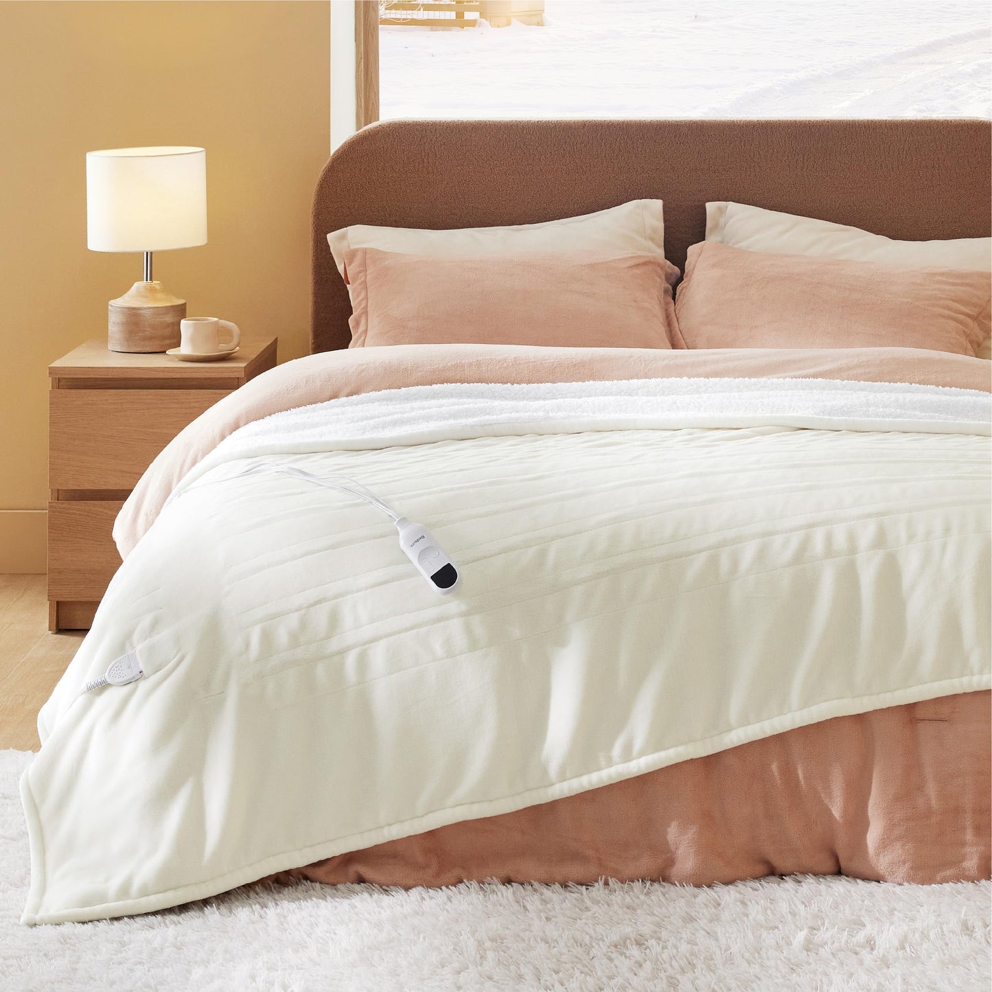 Bedsure Heated Blanket Throw Blanket