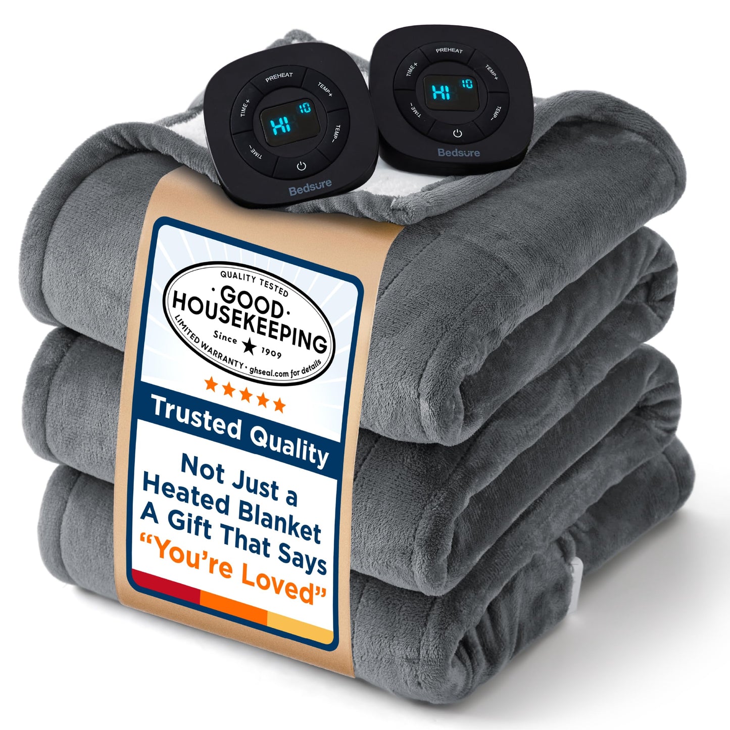 Bedsure Heated Blanket Throw Blanket
