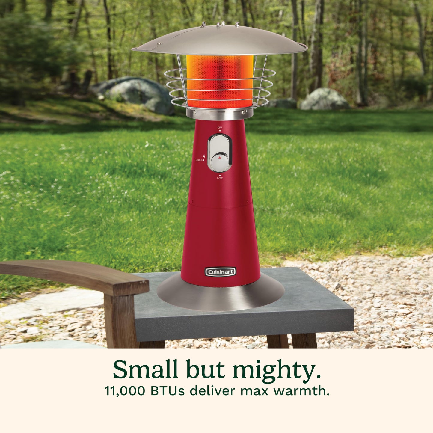 Cuisinart Portable Tabletop Patio Heater, 11,000 BTU Outdoor Propane Heater