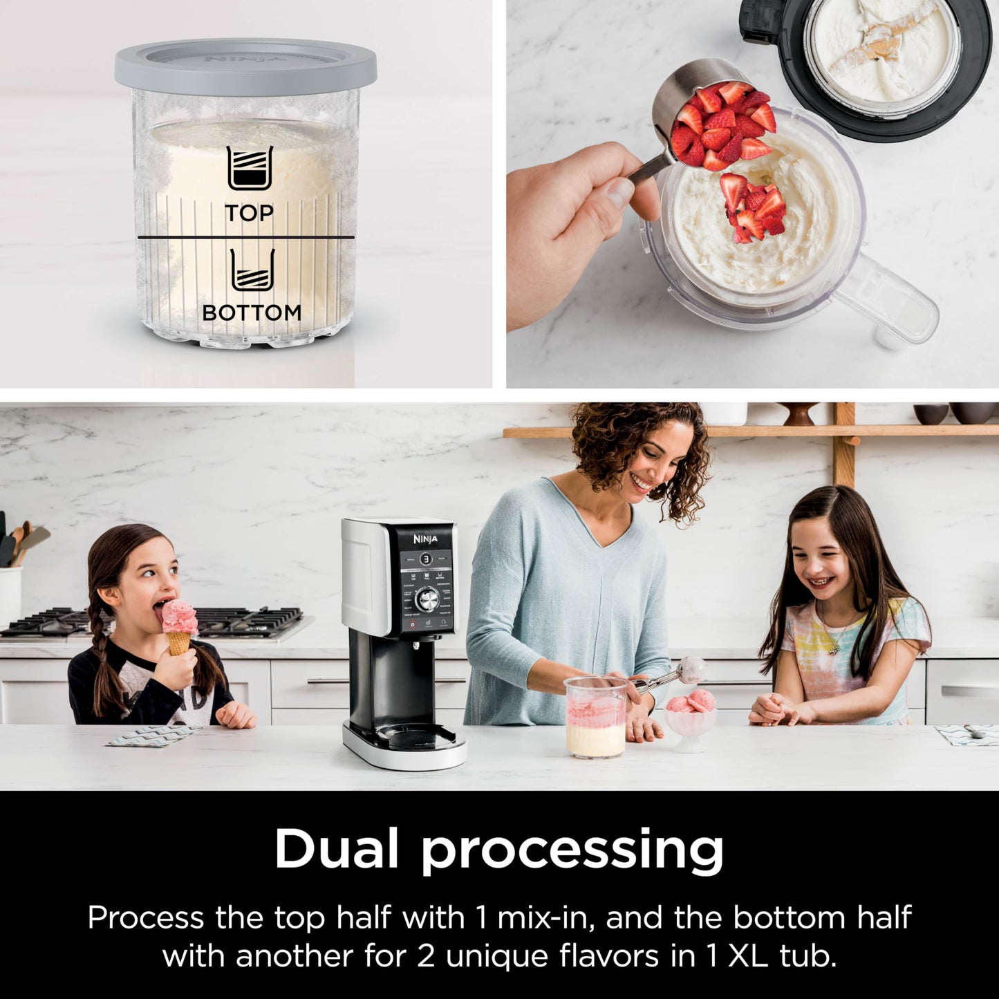 Ninja CREAMi Deluxe Ice Cream & Frozen Treat Maker for Ice Cream, Sorbet, Milkshakes, Frozen Yogurt, & More, 11-in-1, XL Capacity, Silver, Includes (2) Family-Sized 24 oz. Tubs, NC501