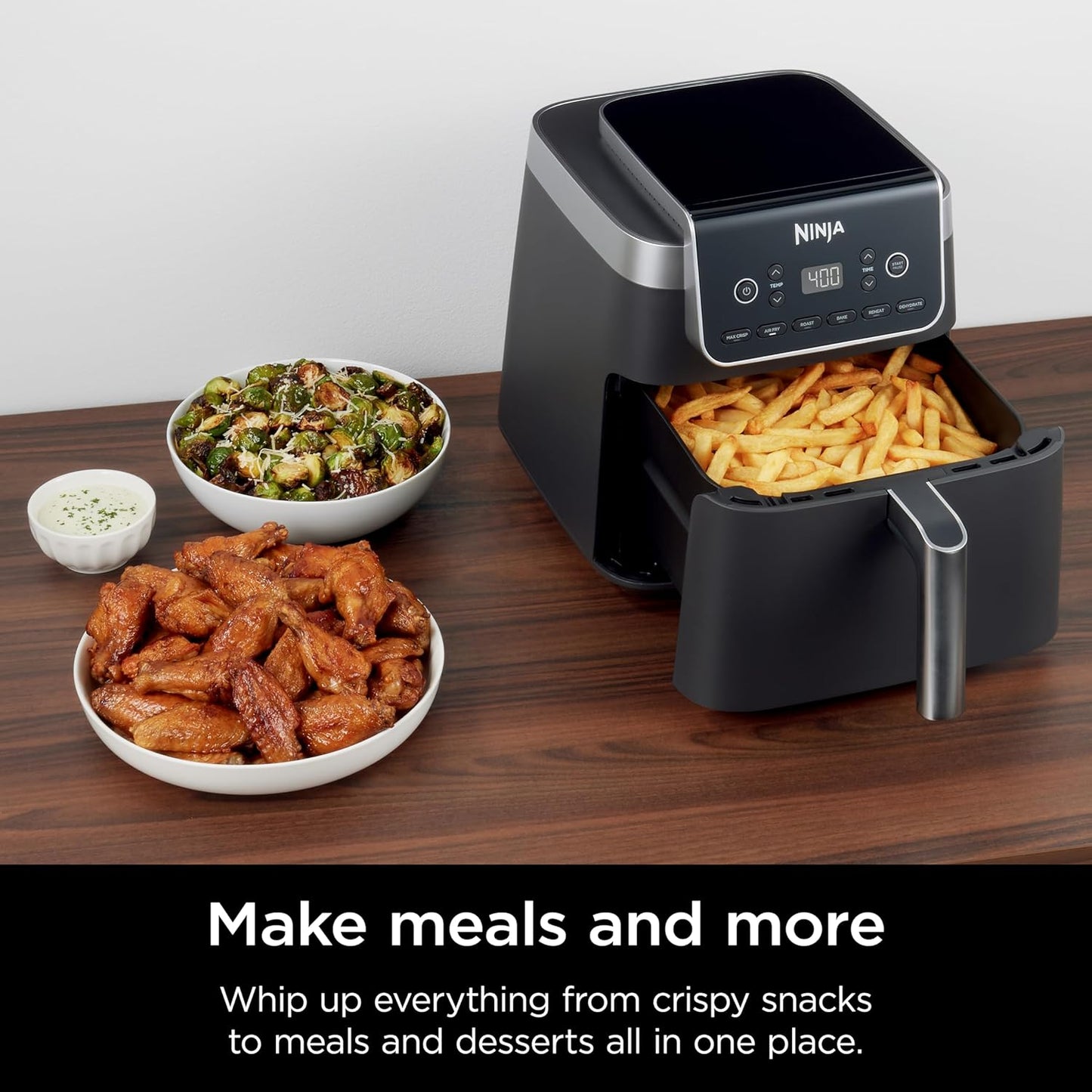 Ninja | Air Fryer | 6.5 QT Pro XL Capacity fits 9lbs