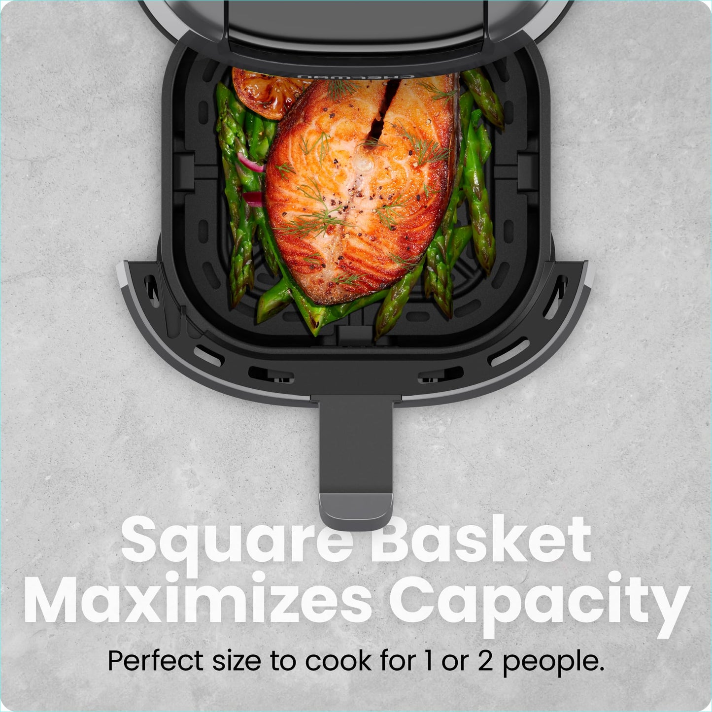 CHEFMAN 2 Qt Mini Air Fryer – Digital Space-Saving Compact Air Fryer with Nonstick and Dishwasher Safe Basket, Quick & Easy Meals in Minutes, Features Digital Timer and Shake Reminder – Black