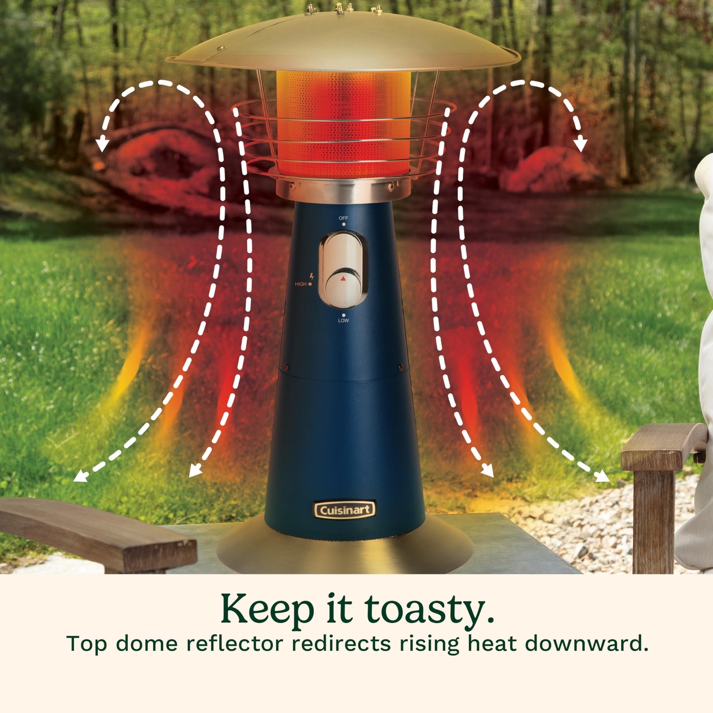 Cuisinart Portable Tabletop Patio Heater, 11,000 BTU Outdoor Propane Heater