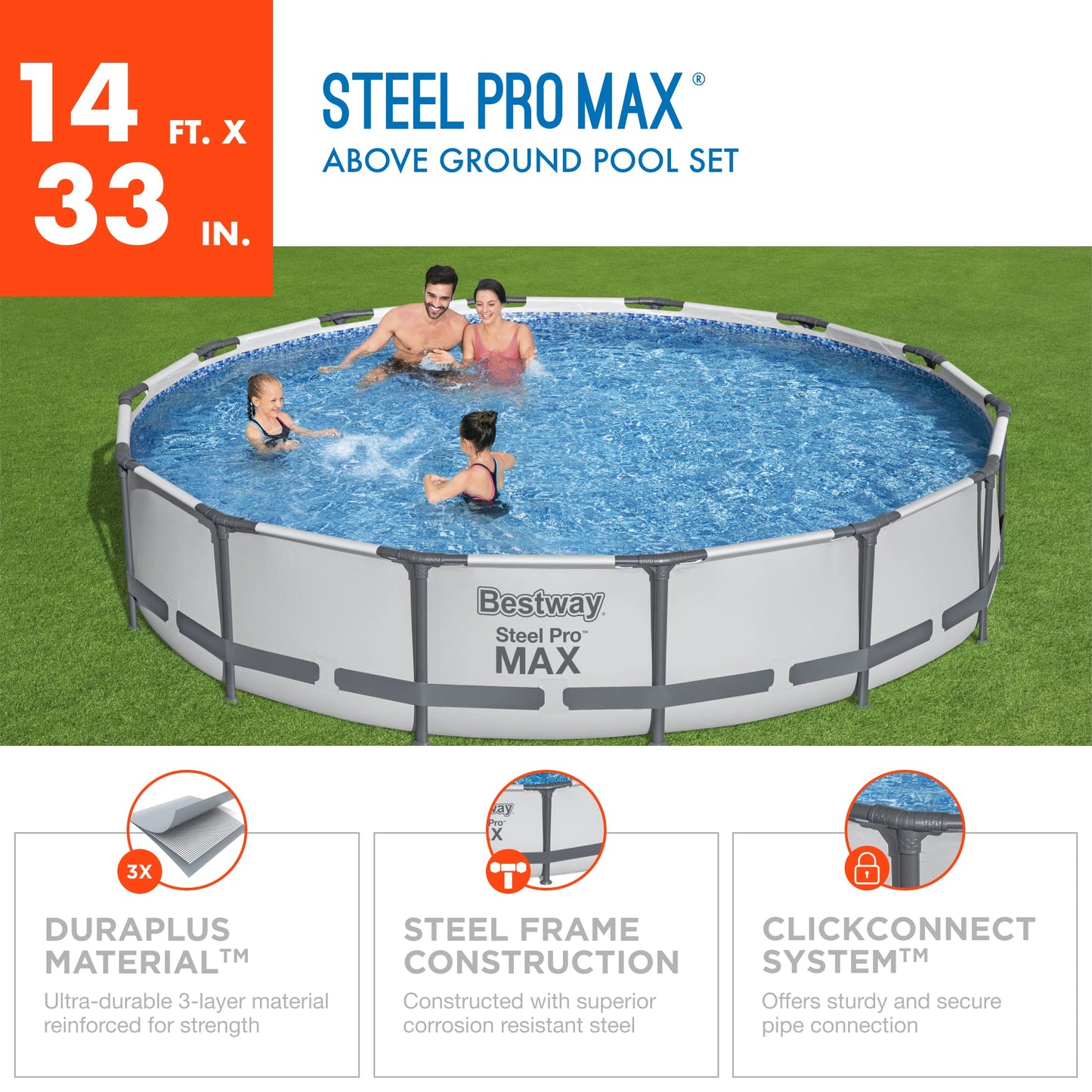 Bestway Steel Pro MAX 10 Foot x 30 Inch