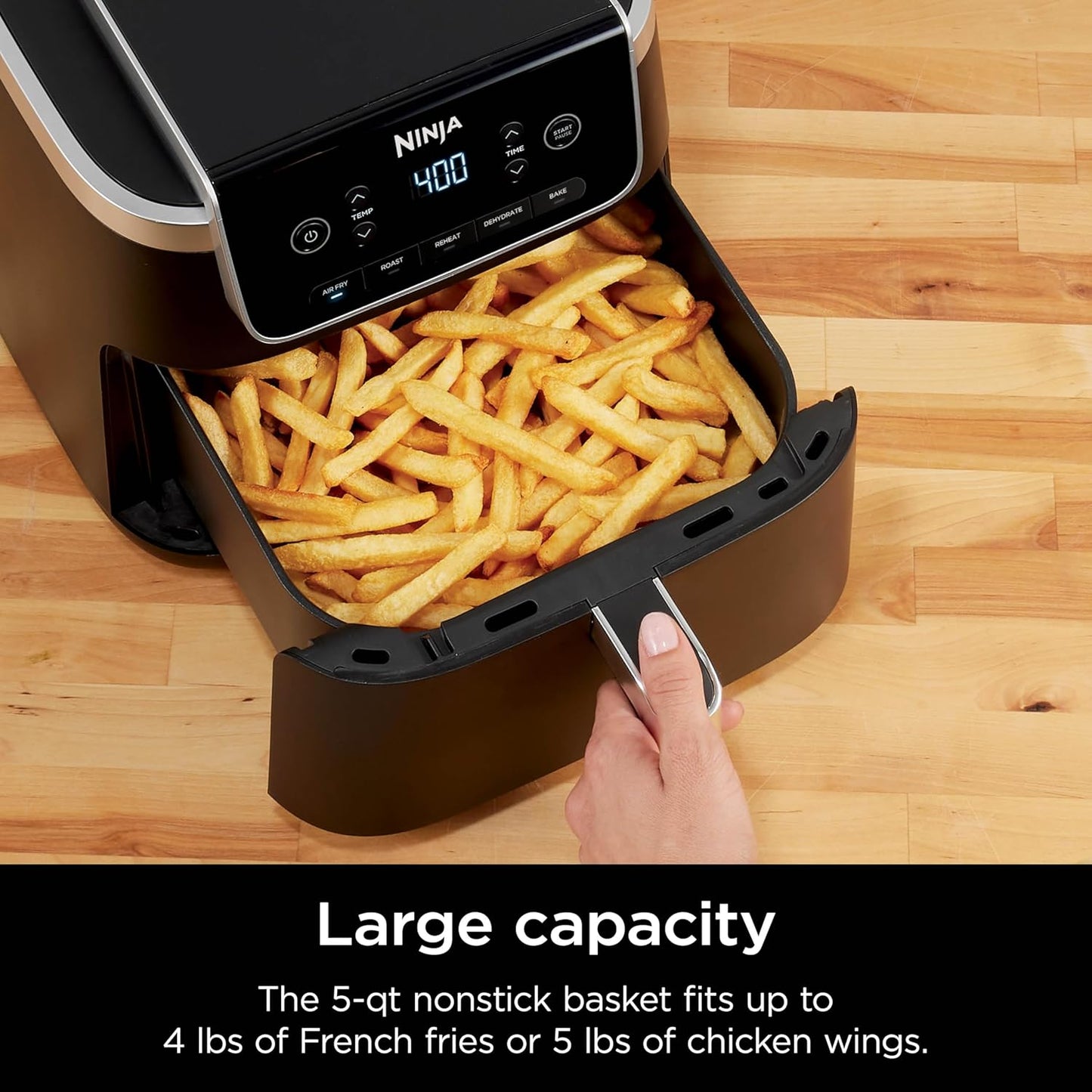 Ninja | Air Fryer | 6.5 QT Pro XL Capacity fits 9lbs