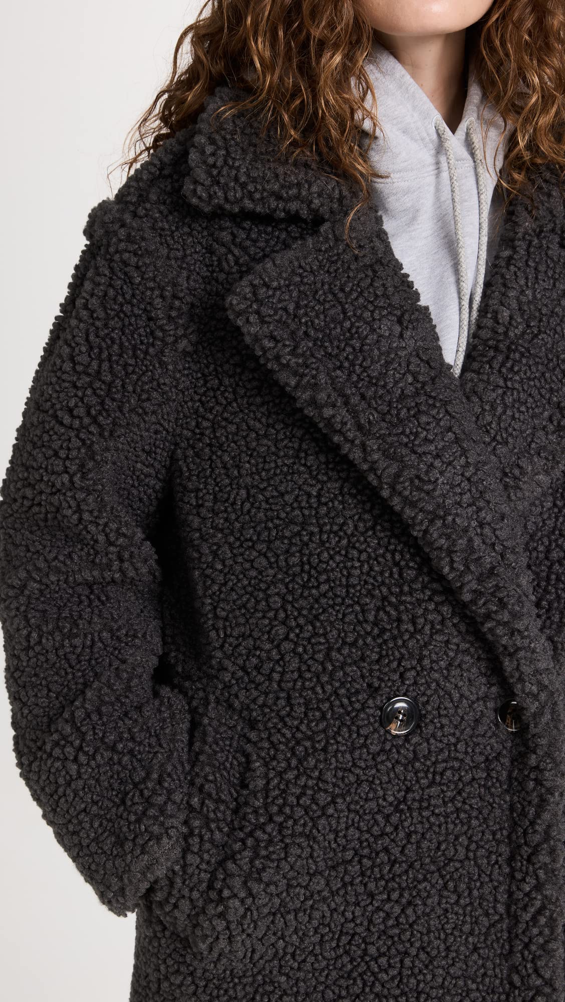 UGG Women's Gertrude Long Teddy Coat