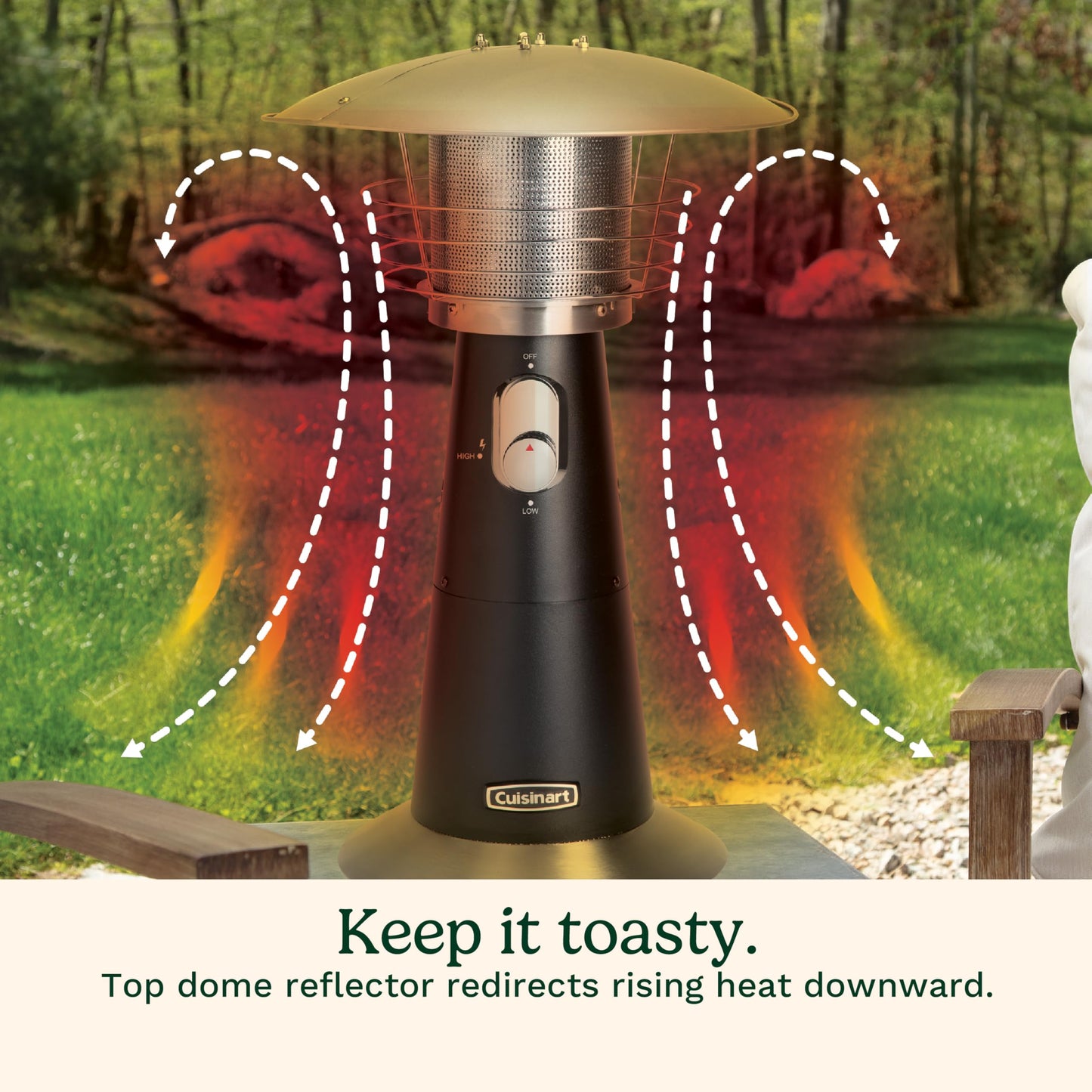 Cuisinart Portable Tabletop Patio Heater, 11,000 BTU Outdoor Propane Heater