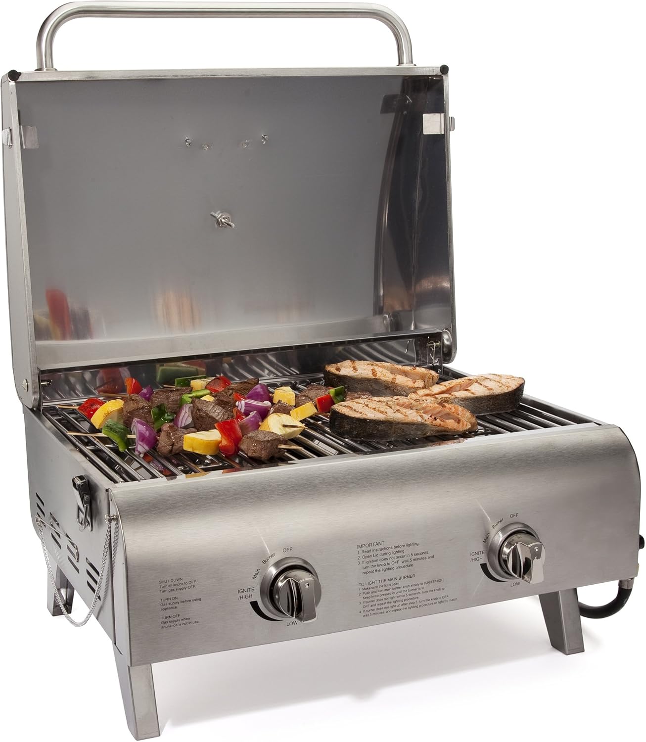 Cuisinart Chef's Style Tabletop Portable Propane Gas Grill, 20,000 BTU