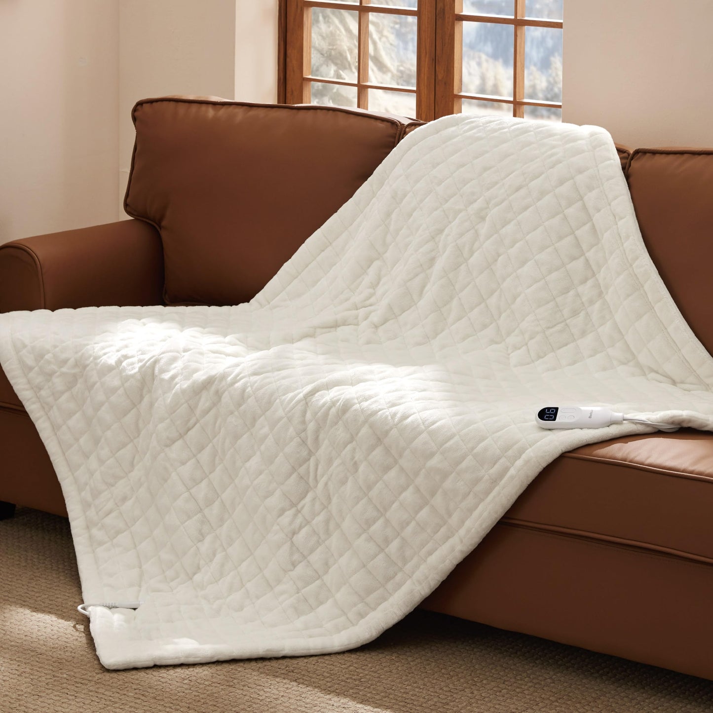 Bedsure Heated Blanket Throw Blanket