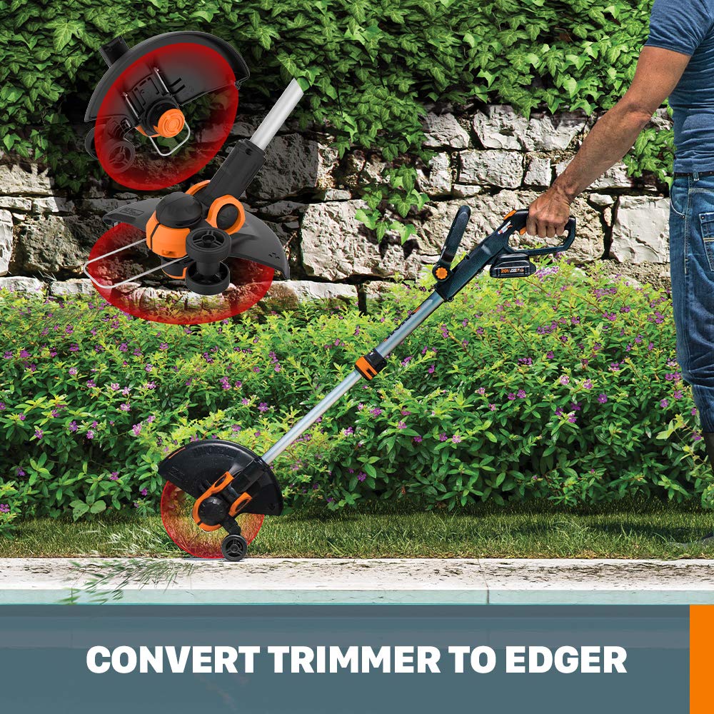 Worx String Trimmer Cordless GT3.0 20V PowerShare 12" Edger & Weed Trimmer