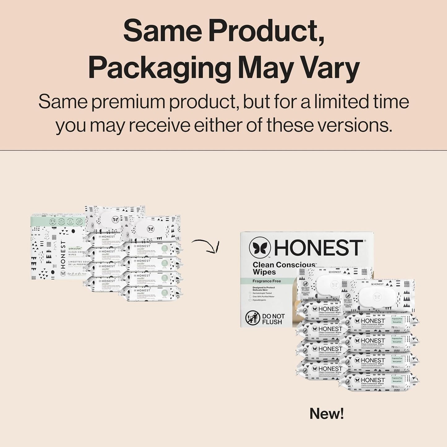 The Honest Company Clean Conscious Multi-Use Wipes, Unscented Hypoallergenic Baby Wipes
