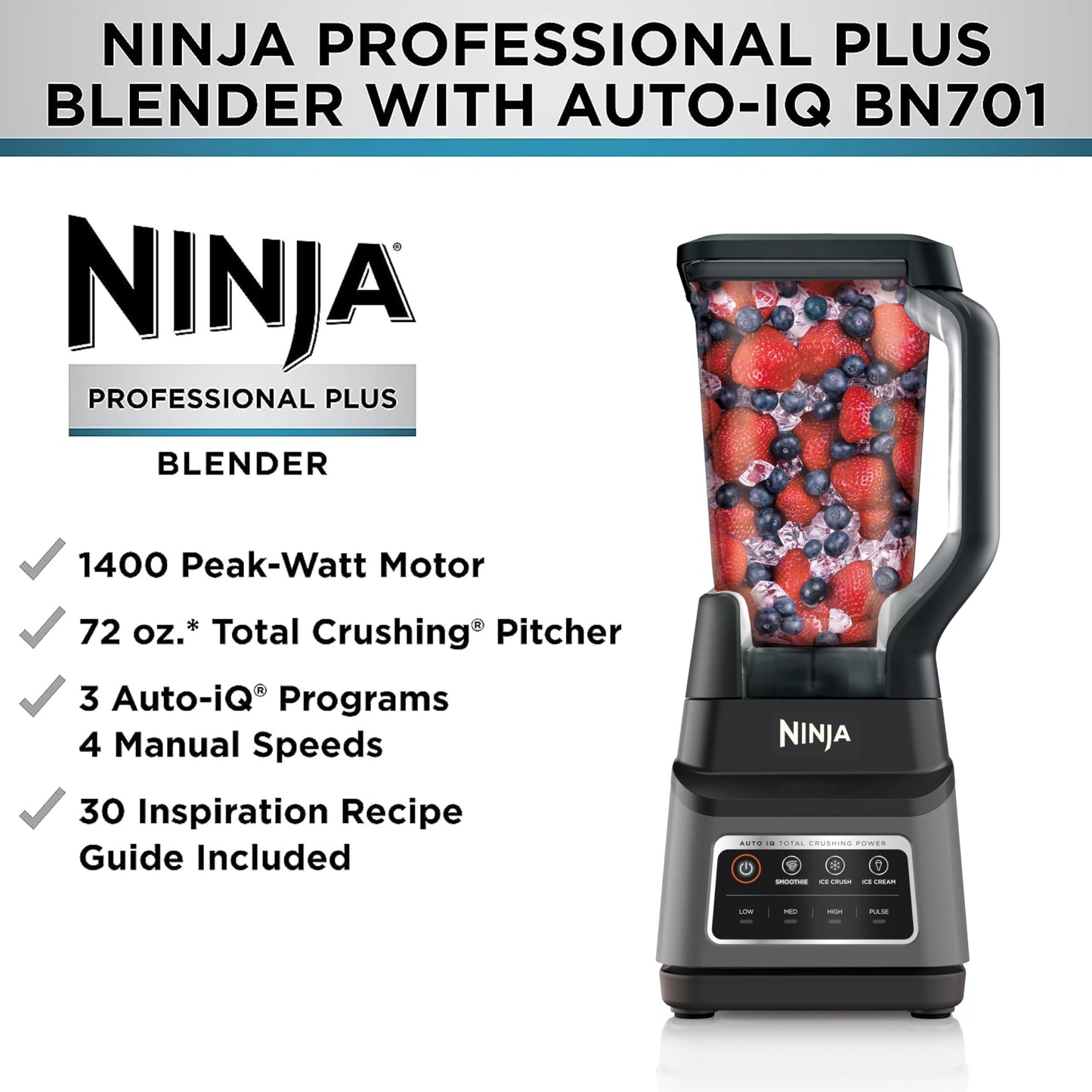 Ninja BL660 Professional Compact Smoothie & Food Processing Blender