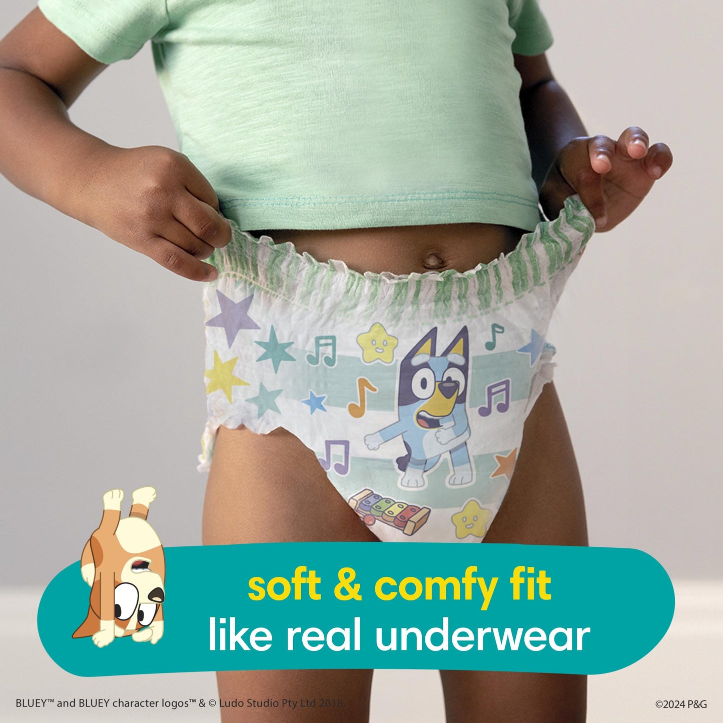 Pampers Training Pants - Easy Ups Boys & Girls Bluey - Size 3T-4T, 124 Count