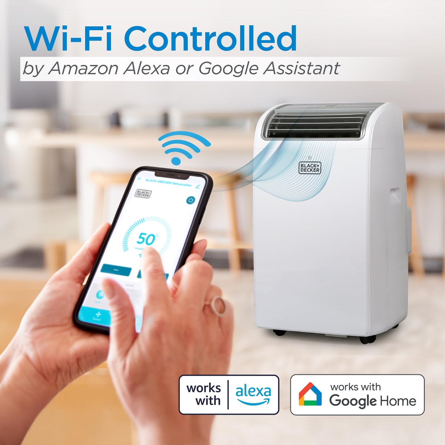 BLACK+DECKER Portable Air Conditioner, 8,000 BTU Rooms up to 400 Sq. Ft