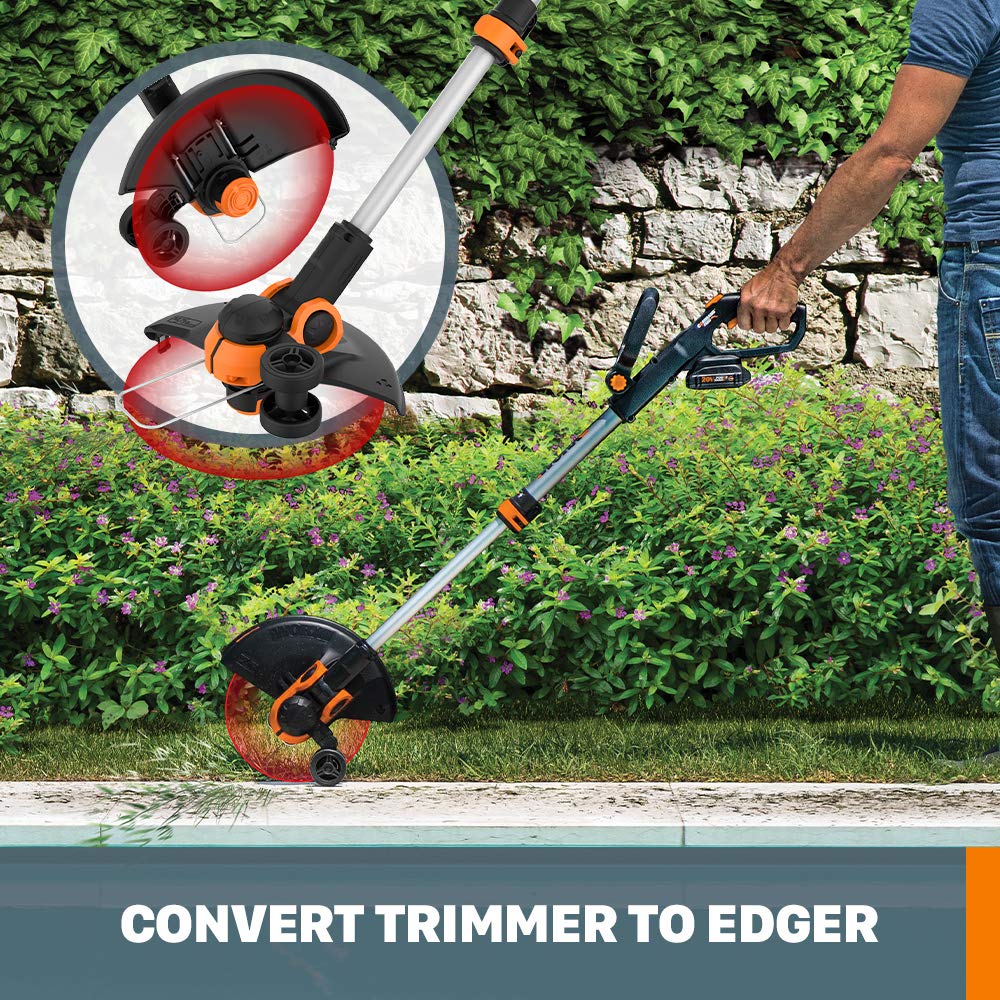 Worx String Trimmer Cordless GT3.0 20V PowerShare 12" Edger & Weed Trimmer