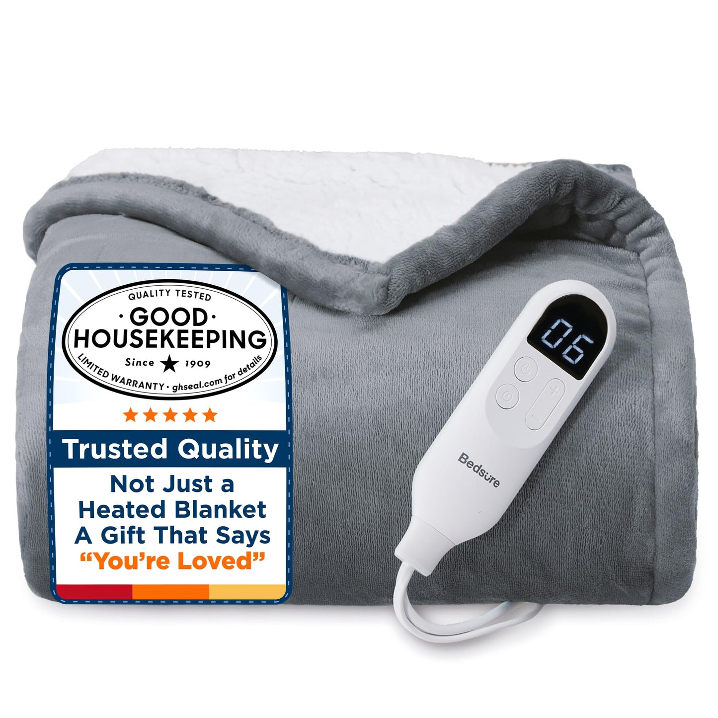 Bedsure Heated Blanket Throw Blanket