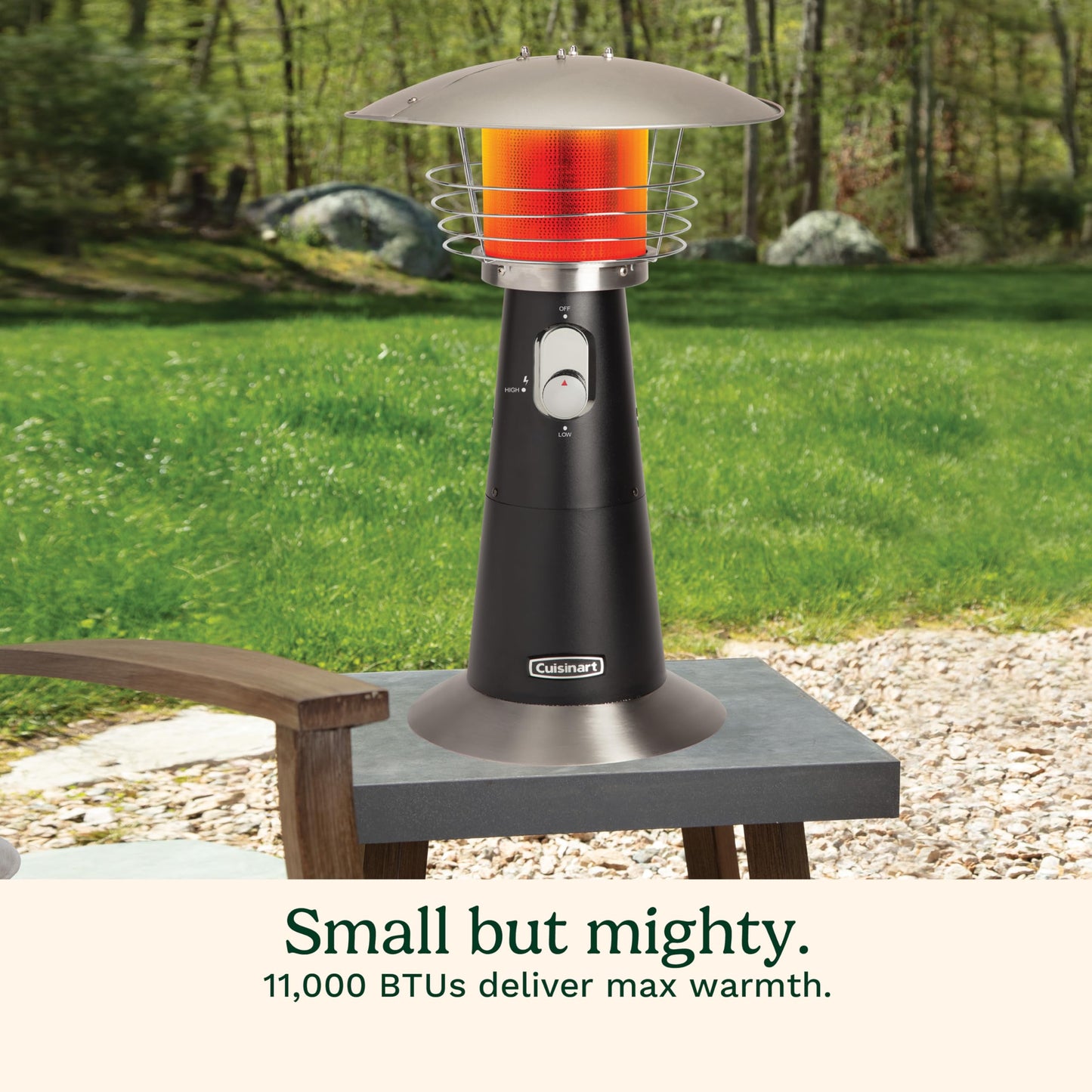 Cuisinart Portable Tabletop Patio Heater, 11,000 BTU Outdoor Propane Heater