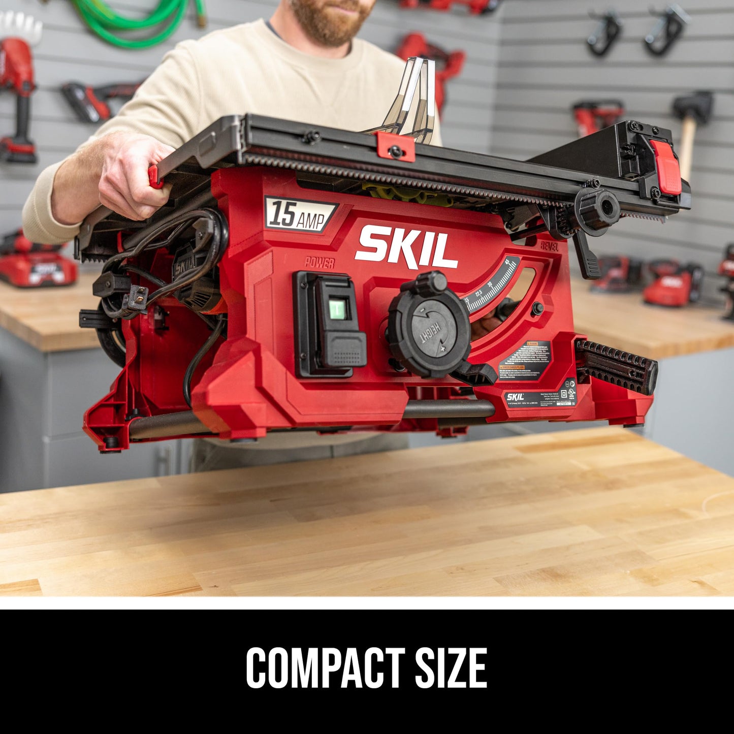 SKIL 15 Amp 10 Inch Portable Jobsite Table Saw with Folding Stand- TS6307-00