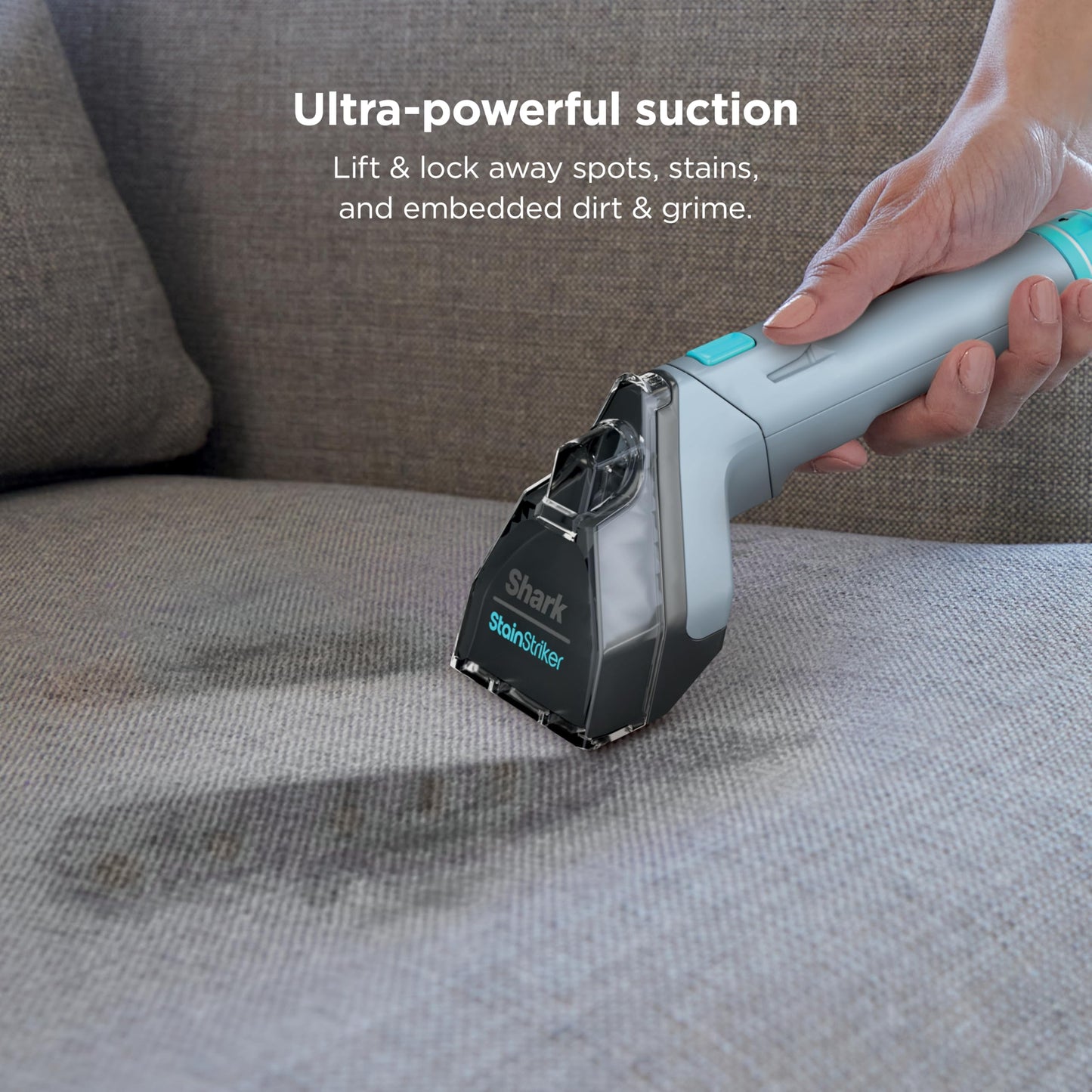 Shark StainStriker Portable Carpet, Upholstery & Area Rug Cleaner with Pet Mess Tool, Stain & Odor Remover, Perfect for Car Interiors, Includes 3 Cleaning Tools & Cleaning Solution, White, PX201