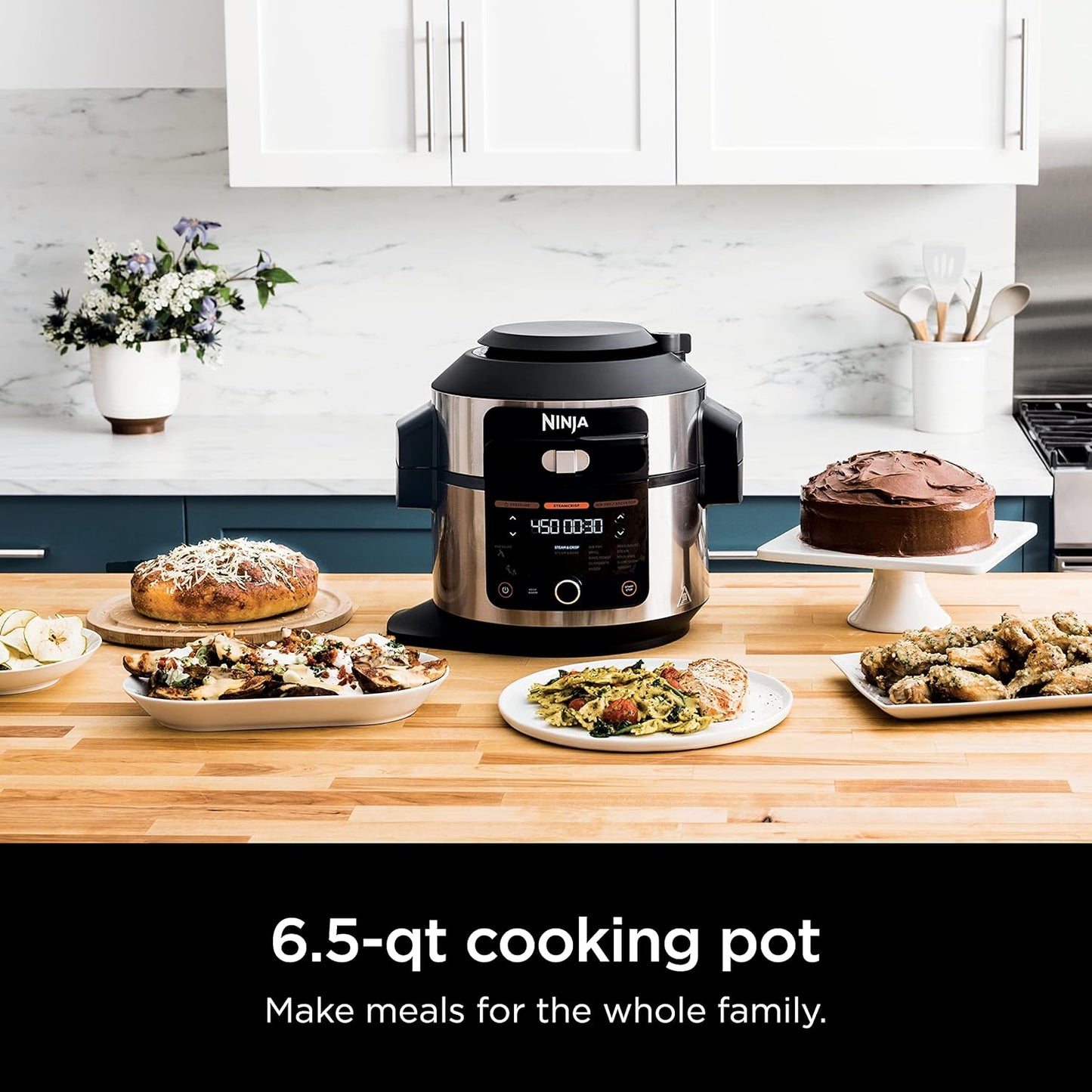 Ninja OL500 Foodi 6.5 Qt. 14-in-1 Pressure Cooker Steam Fryer with SmartLid