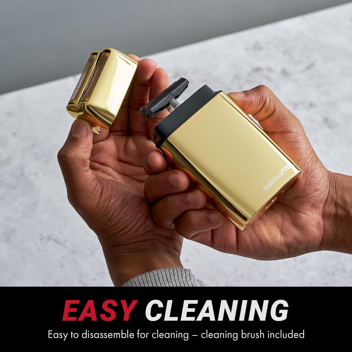 METALFX Double Foil Shaver, Handheld Electric Razor for Travel, Portable Cordless Close Face Shaver for Head, Beard, & Neck