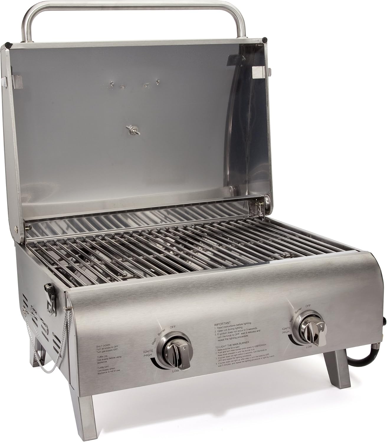 Cuisinart Chef's Style Tabletop Portable Propane Gas Grill, 20,000 BTU