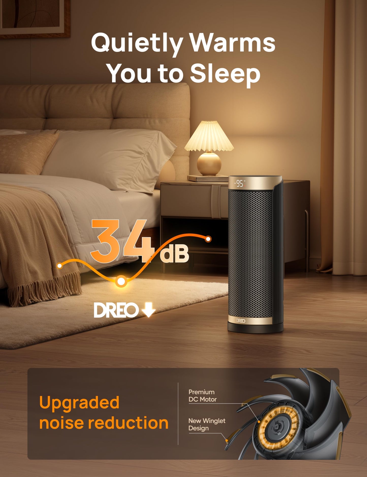 Dreo Space Heater, 1500W Electric Heaters for Indoor Use