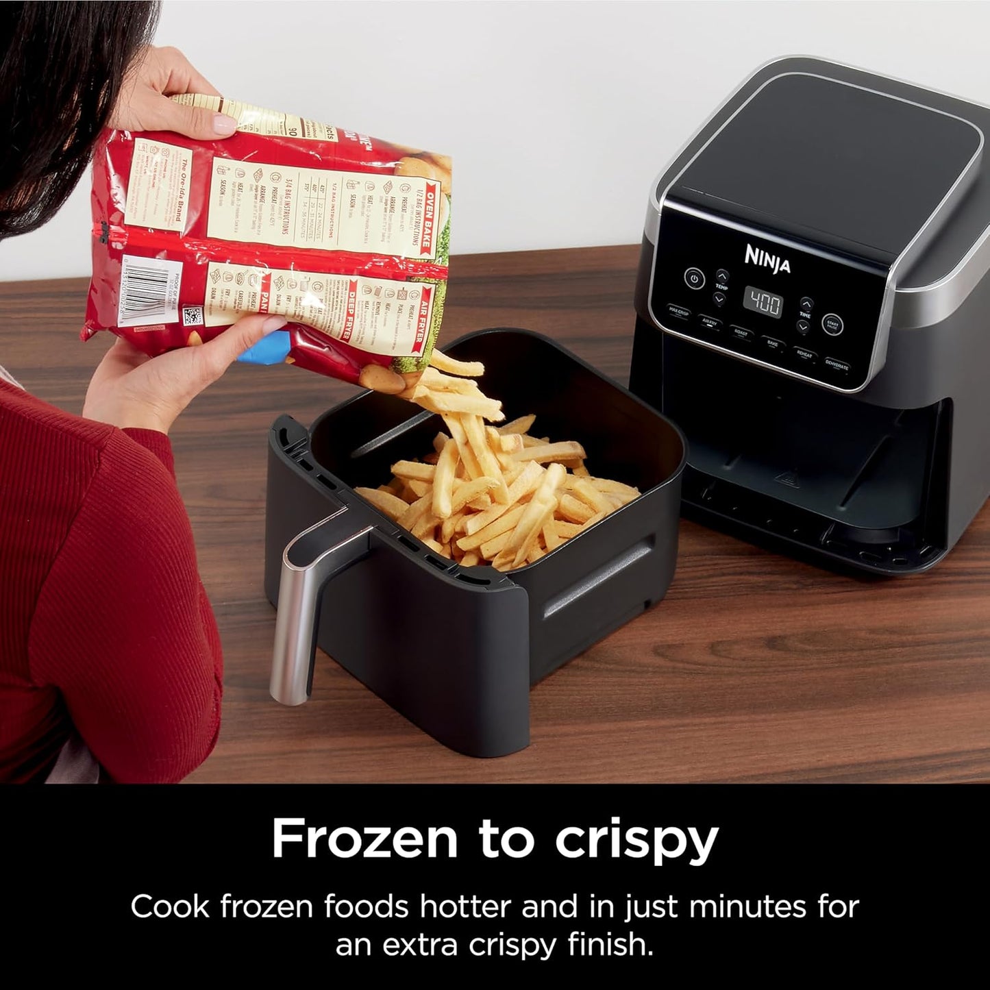 Ninja | Air Fryer | 6.5 QT Pro XL Capacity fits 9lbs