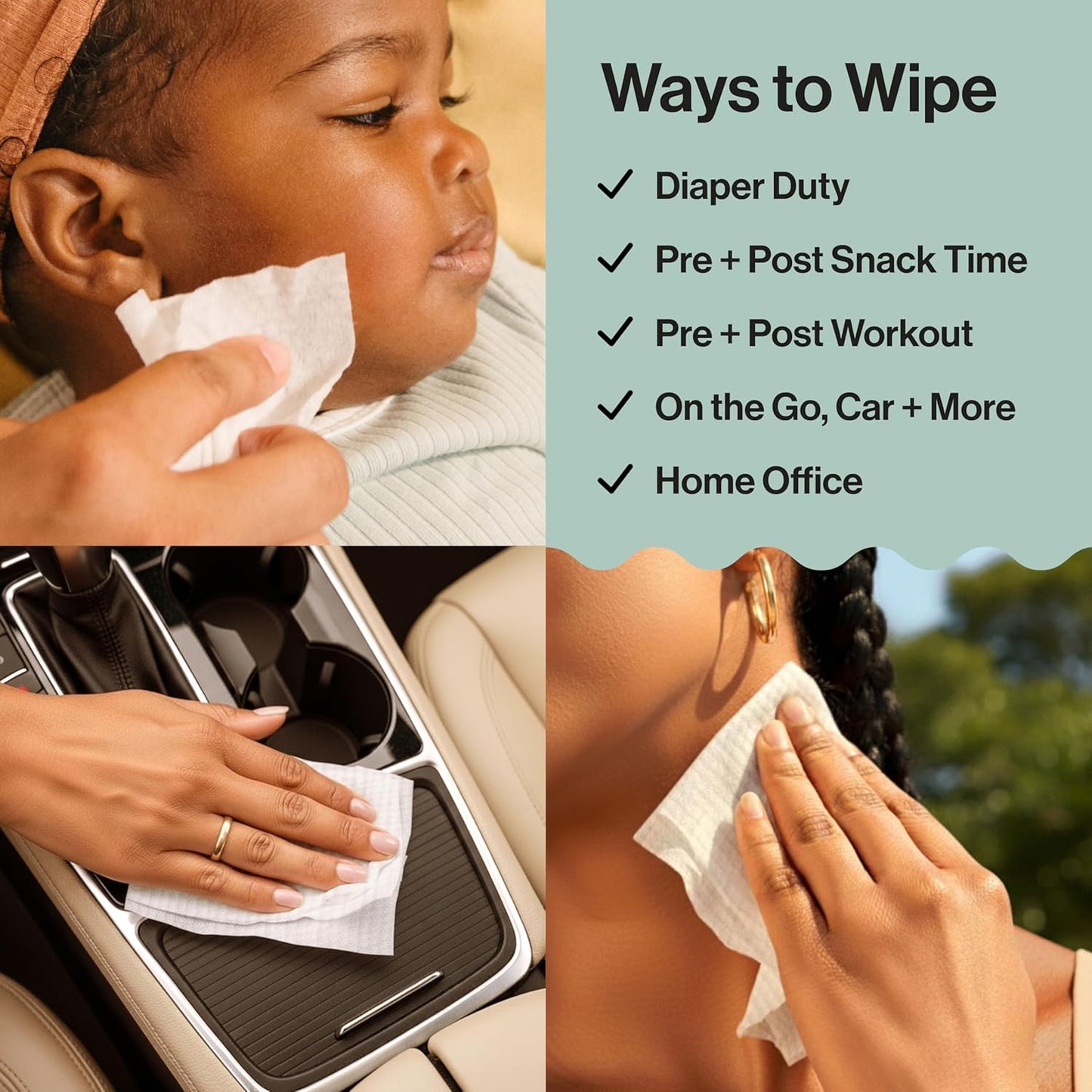 The Honest Company Clean Conscious Multi-Use Wipes, Unscented Hypoallergenic Baby Wipes