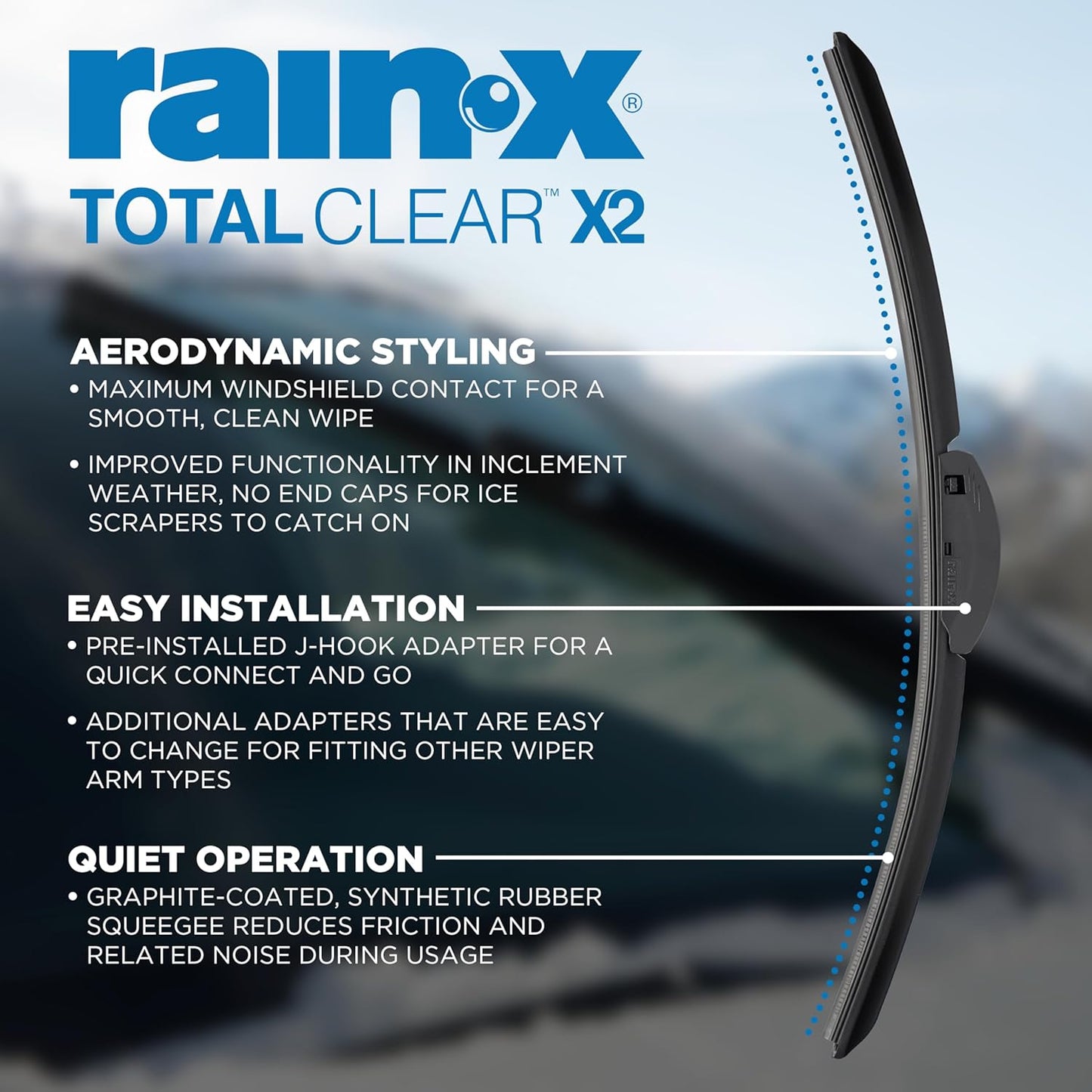 Rain-X 810322 Repellency Water Repellent Wiper Blades