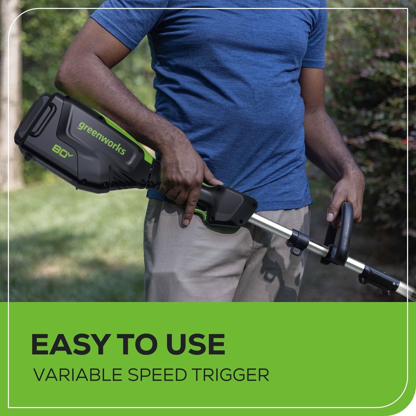 Greenworks 80V All-Terrain Brushless Edger, 8" Steel Blade, 2.25" Pro