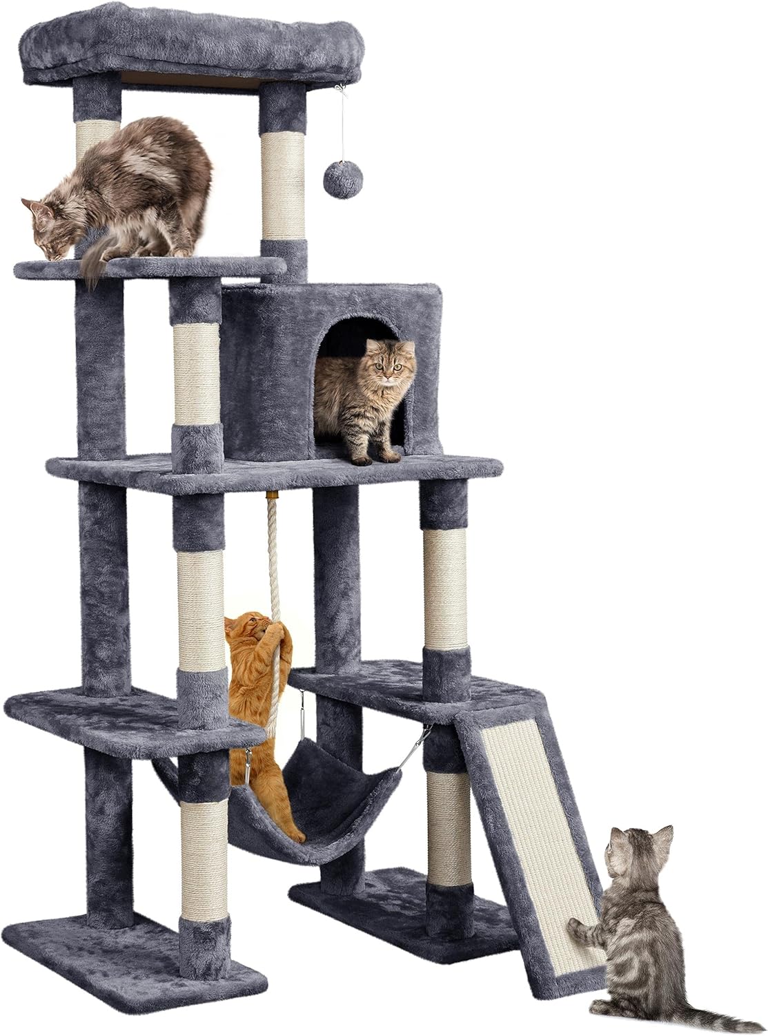 Yaheetech Large Multi-Level Cat Tree, 63 Inches Tall