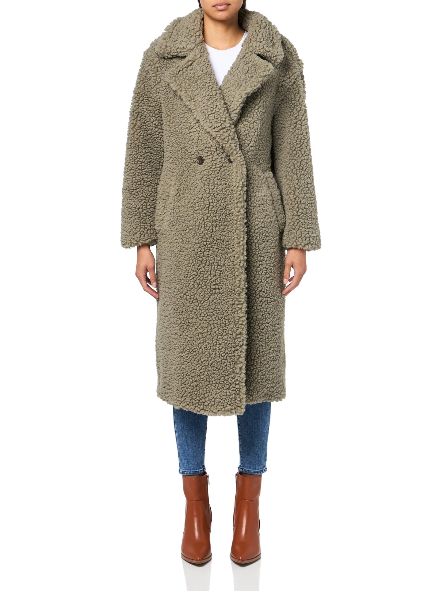 UGG Women's Gertrude Long Teddy Coat