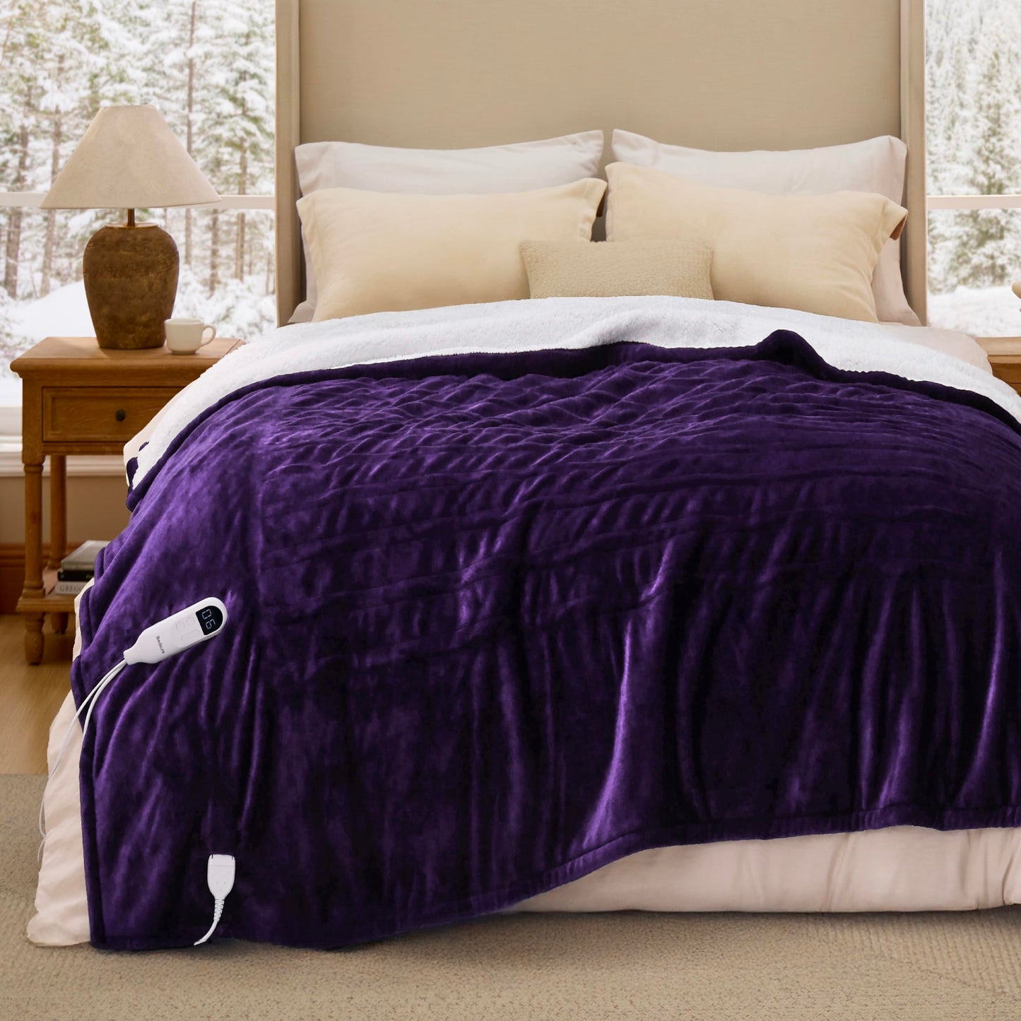 Bedsure Heated Blanket Throw Blanket