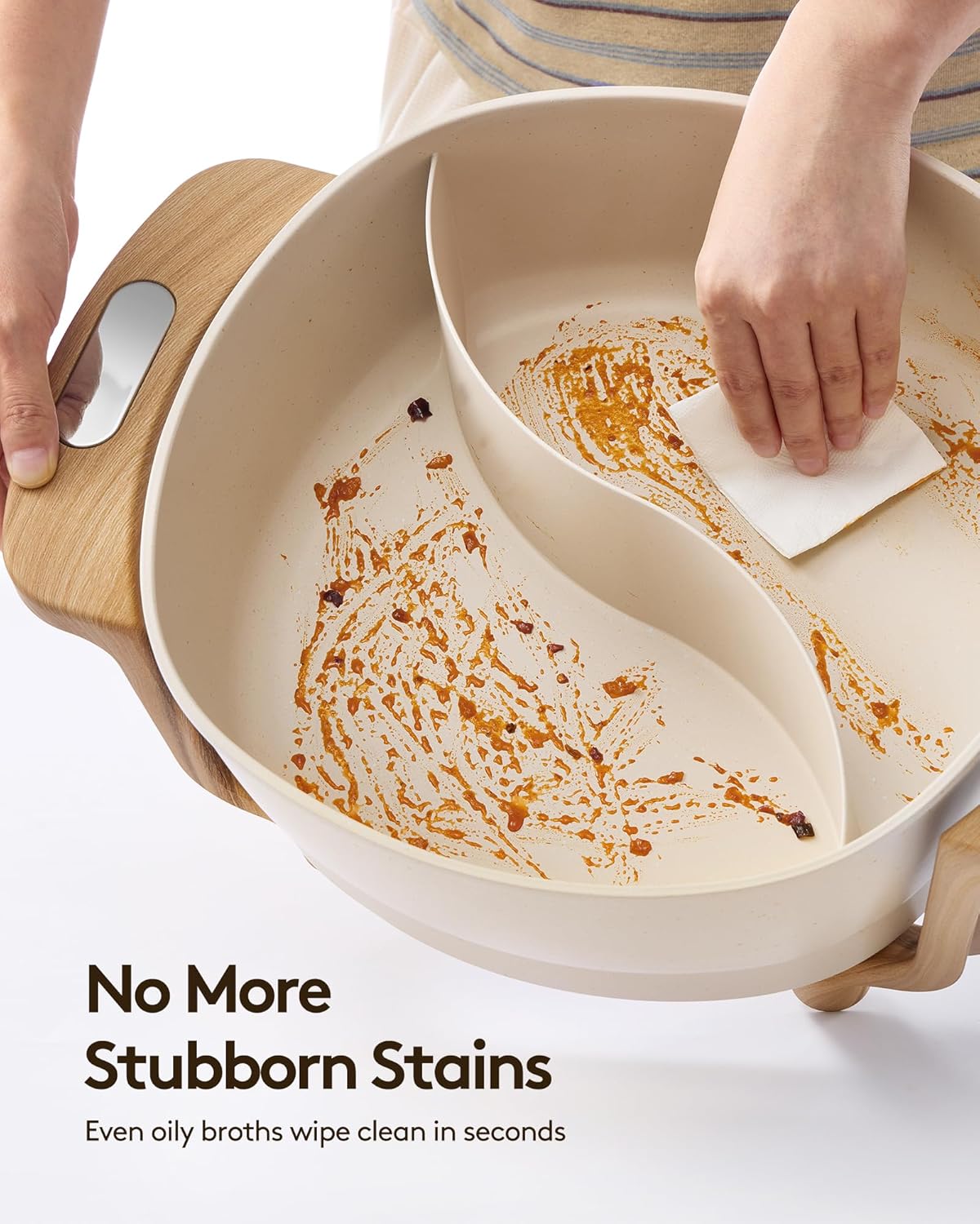 Hot Pot Electric Hot Pot with Divider, Large 6L Nonstick Dual-Sided Shabu Shabu Pot Dual-Flavor hotpot electric 1500W with Adjustable 5-Temperature Control ，Perfect for Family Dinners & Parties