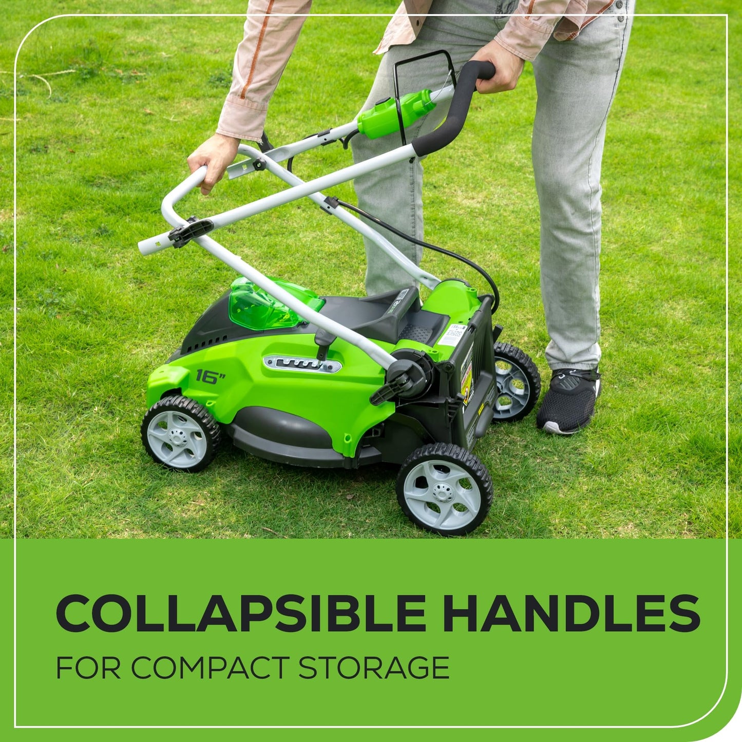 Greenworks 40V 16" Cordless Lawn Mower with 4.0Ah Battery & Charger