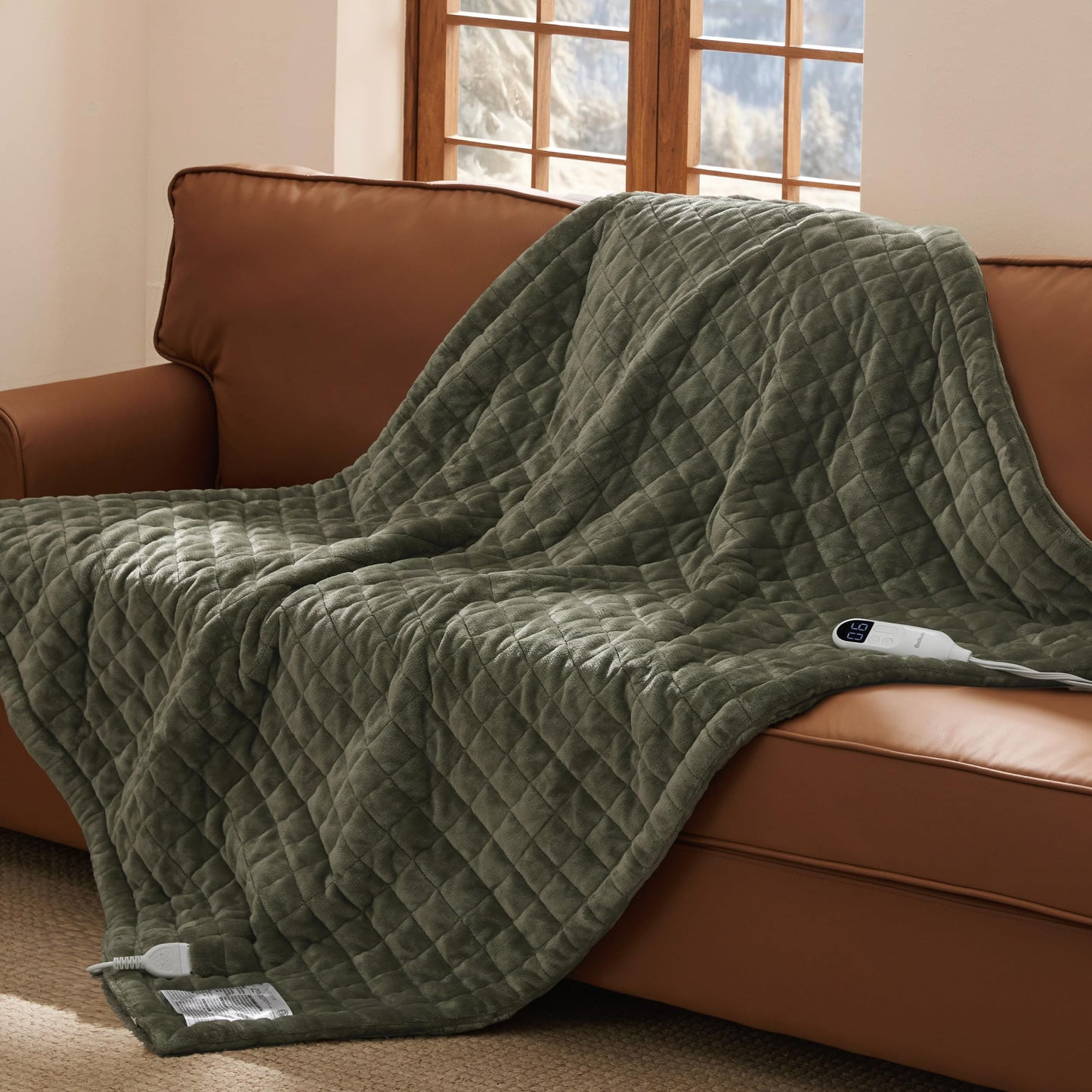 Bedsure Heated Blanket Throw Blanket