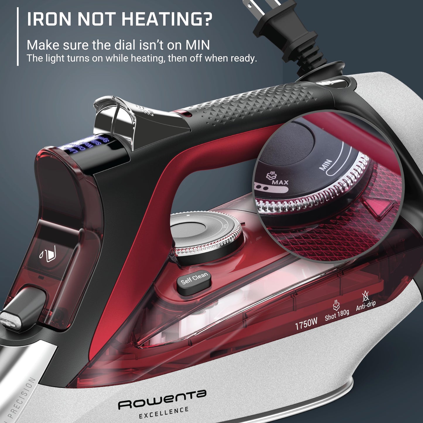 Rowenta Iron Steamer for Clothes, Focus Stainless Steel Soleplate