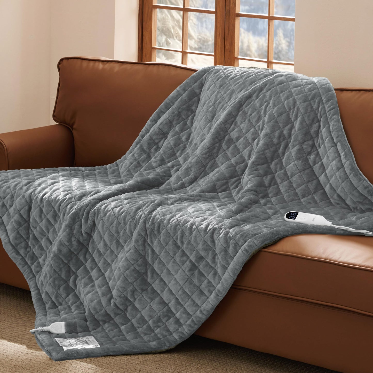 Bedsure Heated Blanket Throw Blanket