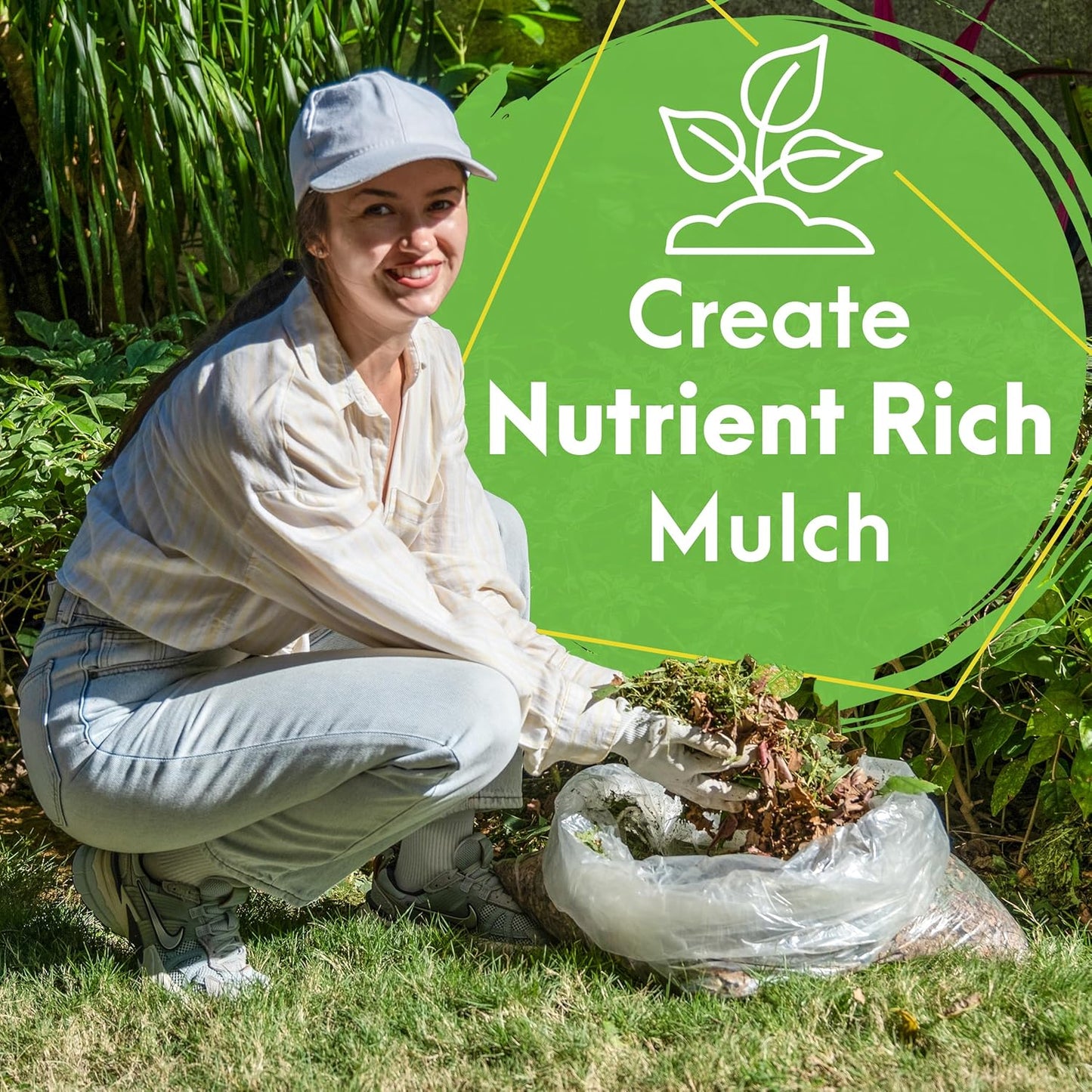 XL Bladeless Leaf Shredder & Mulcher | Powerful 15 Amp, 9,000RPM Motor