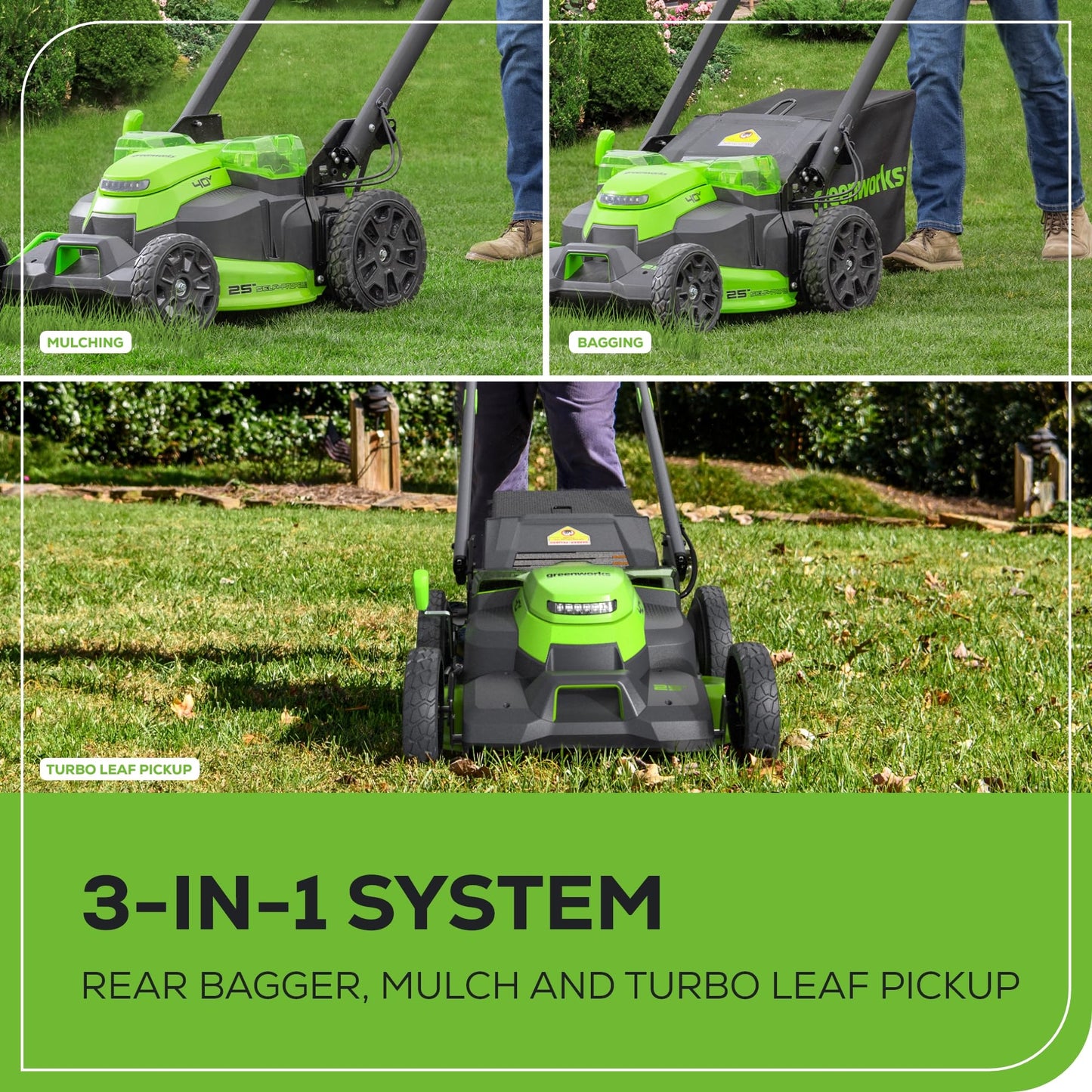 Greenworks 40V 16" Cordless Lawn Mower with 4.0Ah Battery & Charger