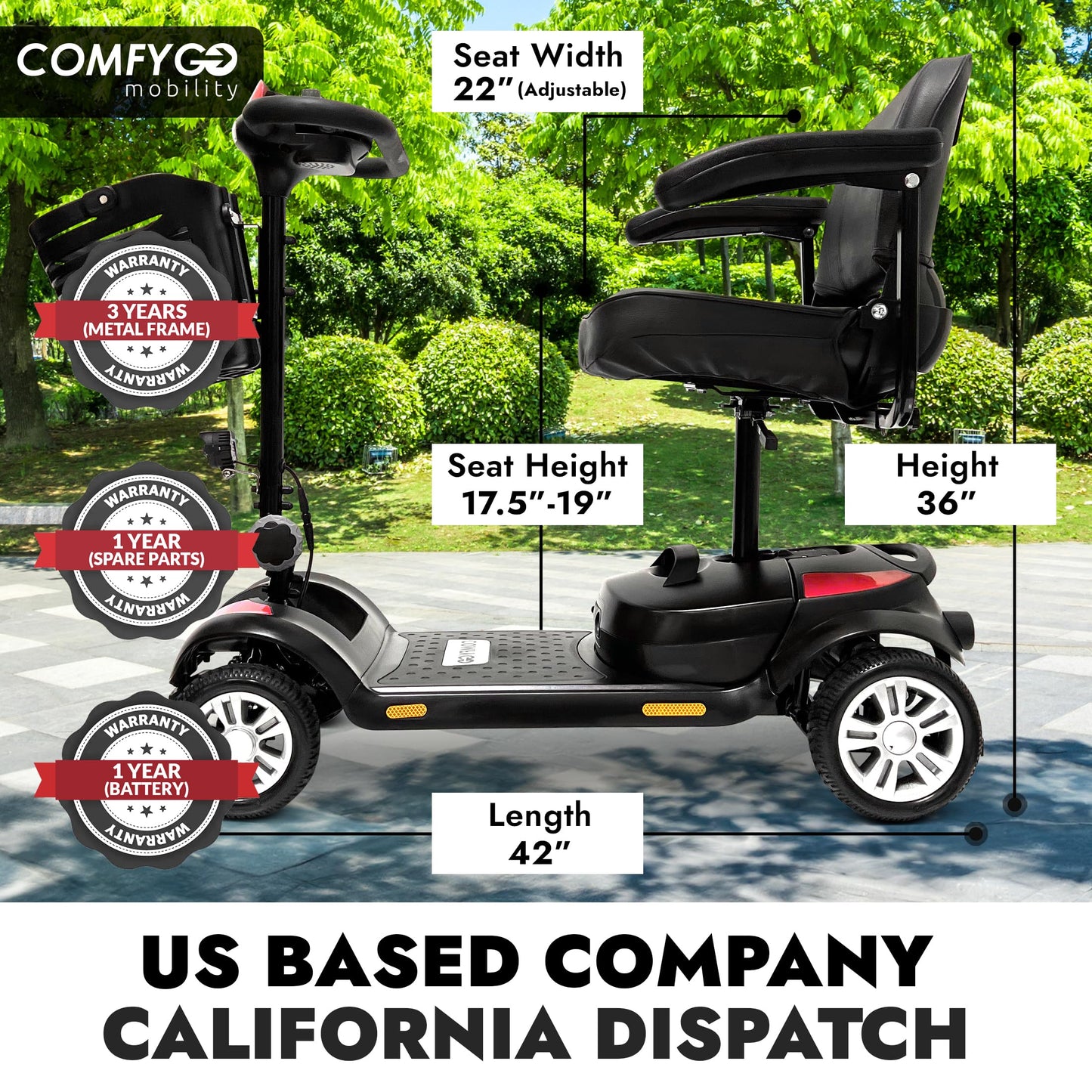 Comfygo Electric Mobility Scooter Z-4 for Adults