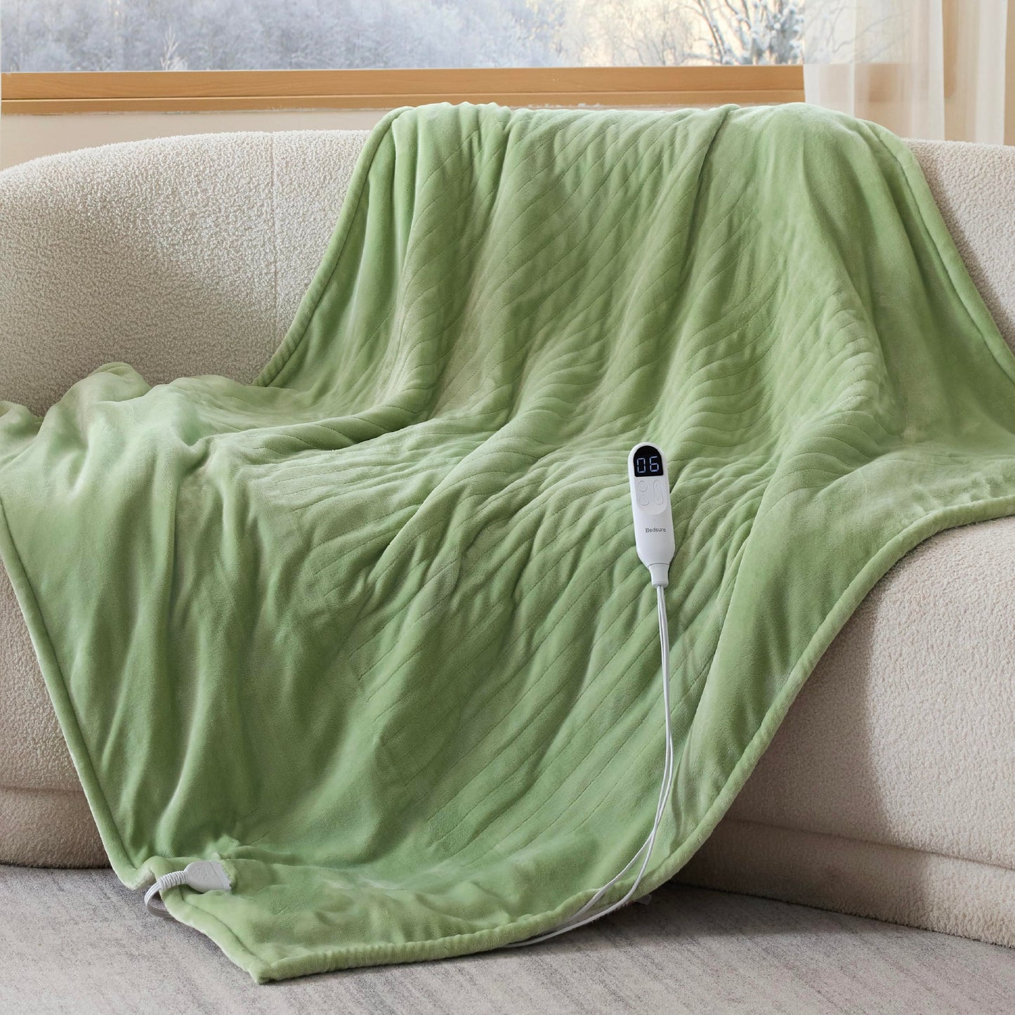 Bedsure Heated Blanket Throw Blanket